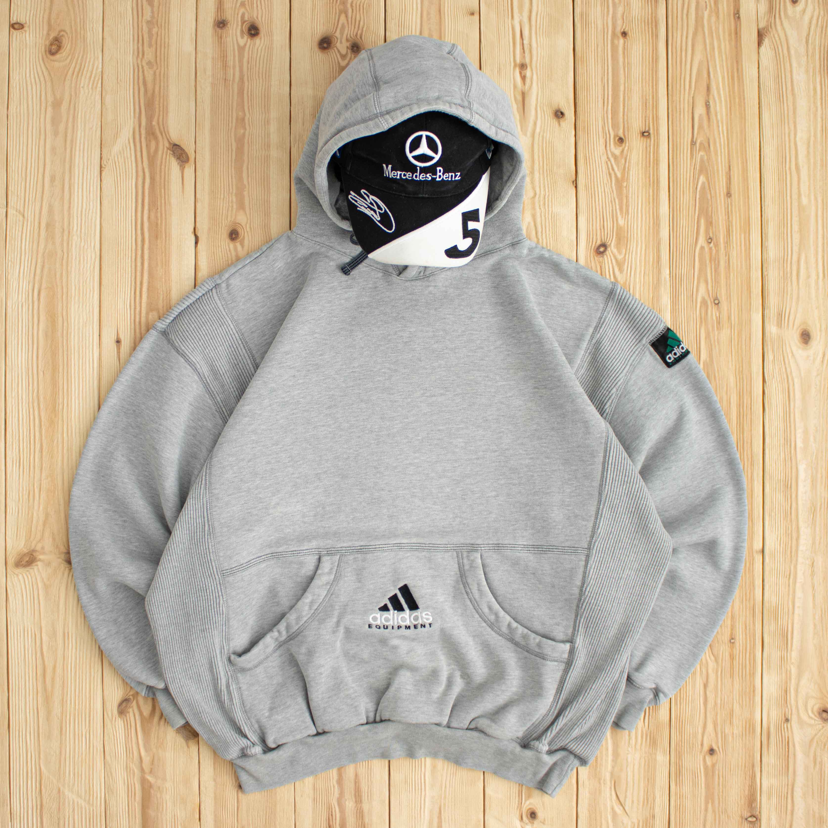 (L) Vintage Adidas Equipment Embroidered Hoodie