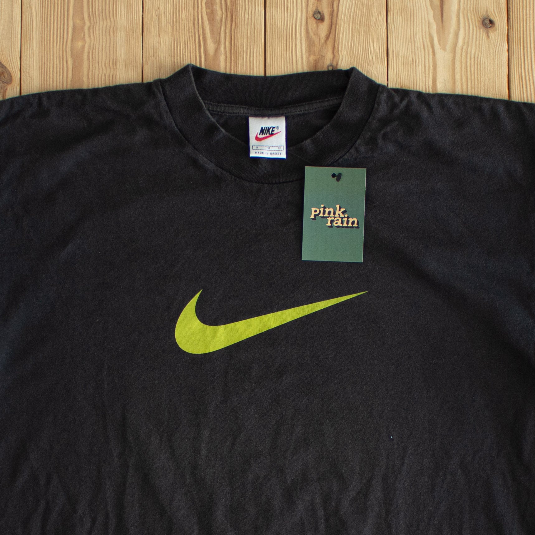 (M/L) Nike Swoosh Vintage T-Shirt Black