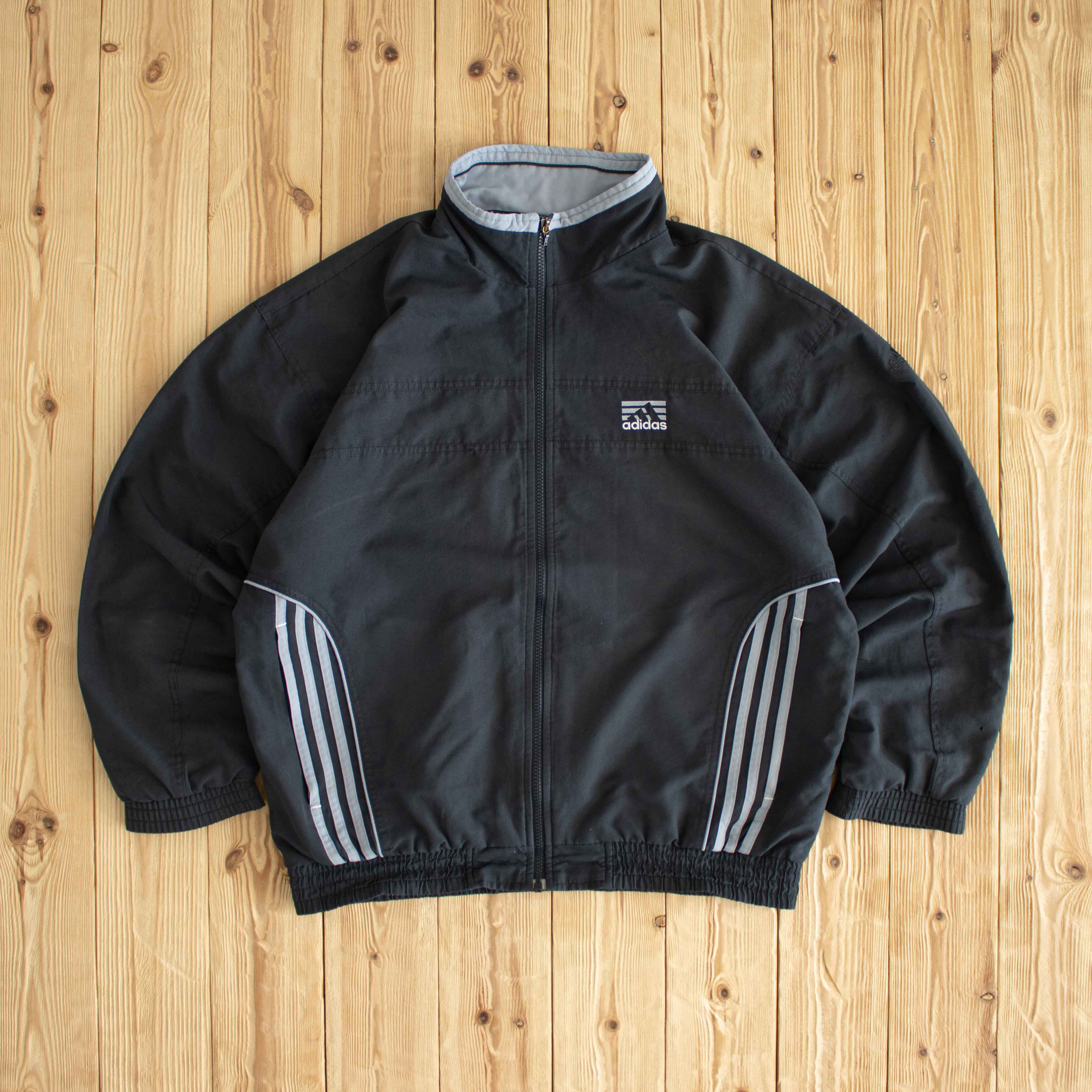 (L) Adidas Vintage Embroidered Jacket Black