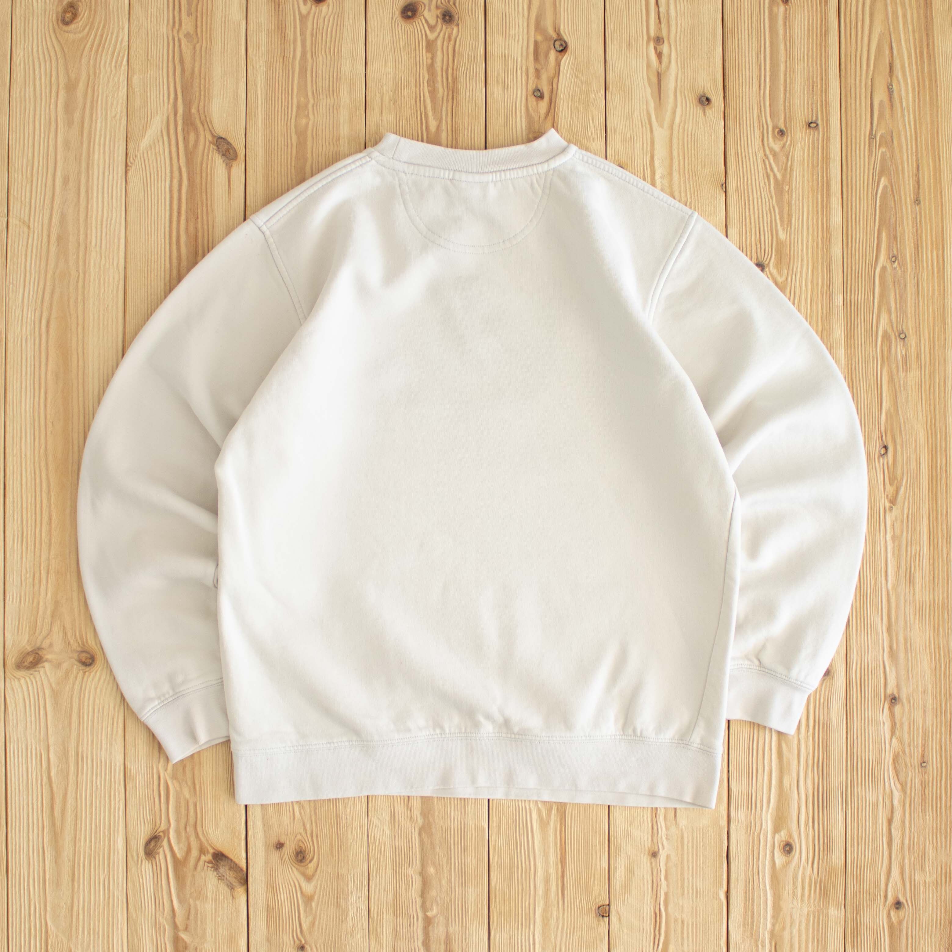 (S) Nike Spell Out Vintage Embroidered Sweatshirt Beige