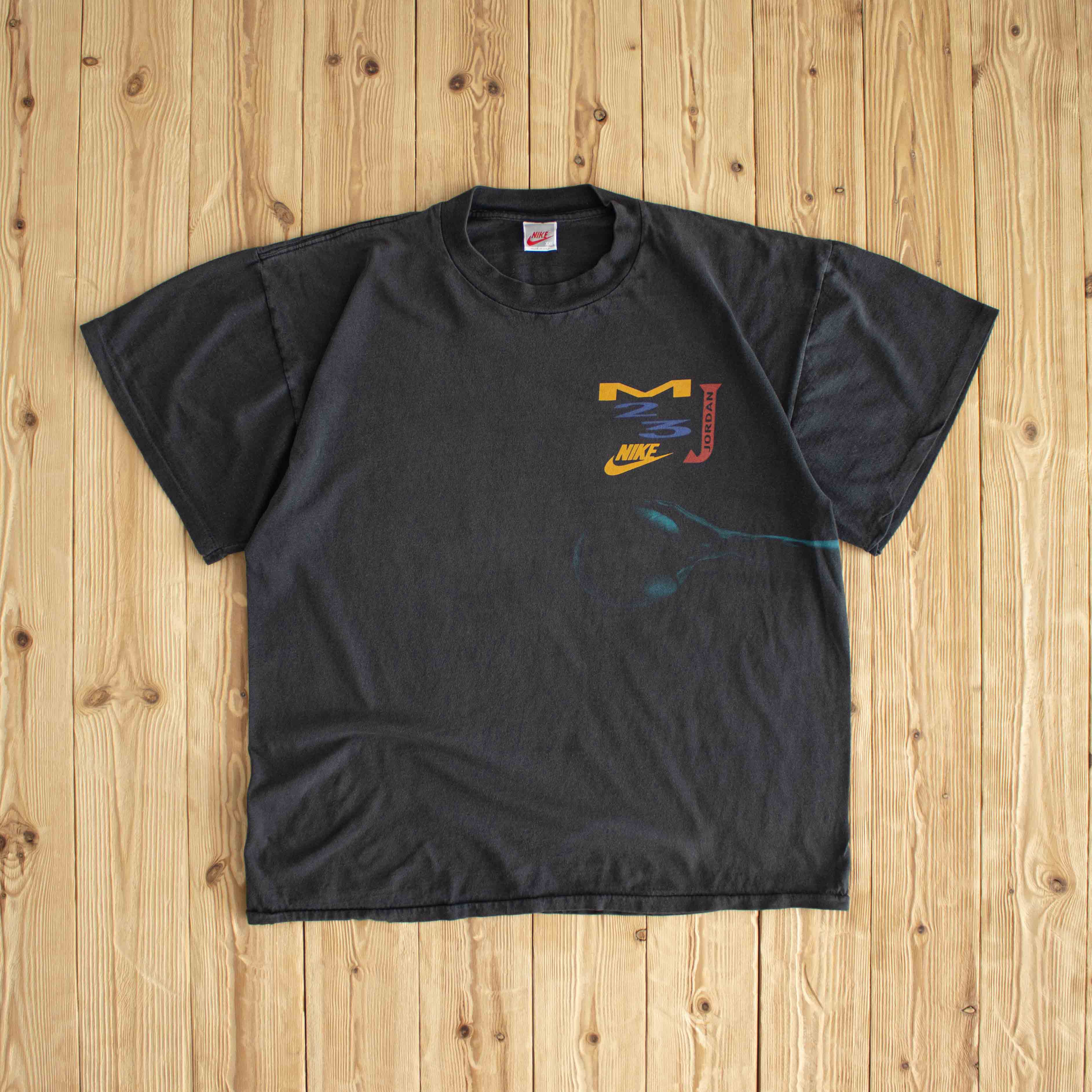 (L) 1990 Nike 23 Michael Jordan Vintage Single Stitch T-Shirt Black