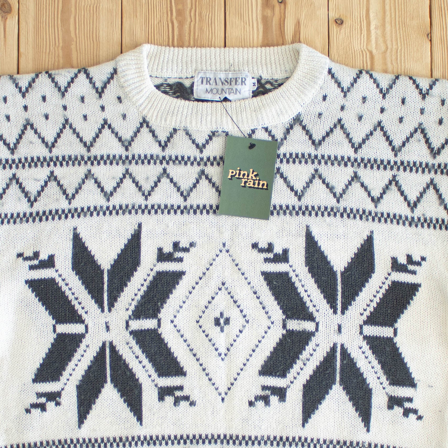 (S/M) Transfer Mountain Vintage Sweater Beige