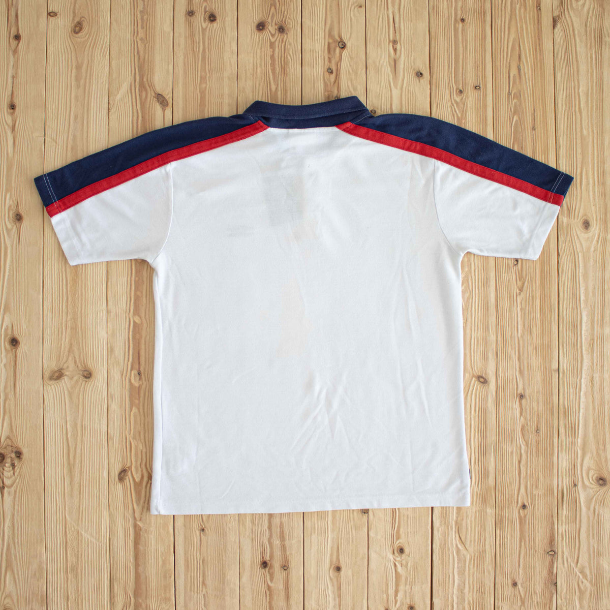 (L) Umbro Vintage Embroidered Polo T-Shirt White