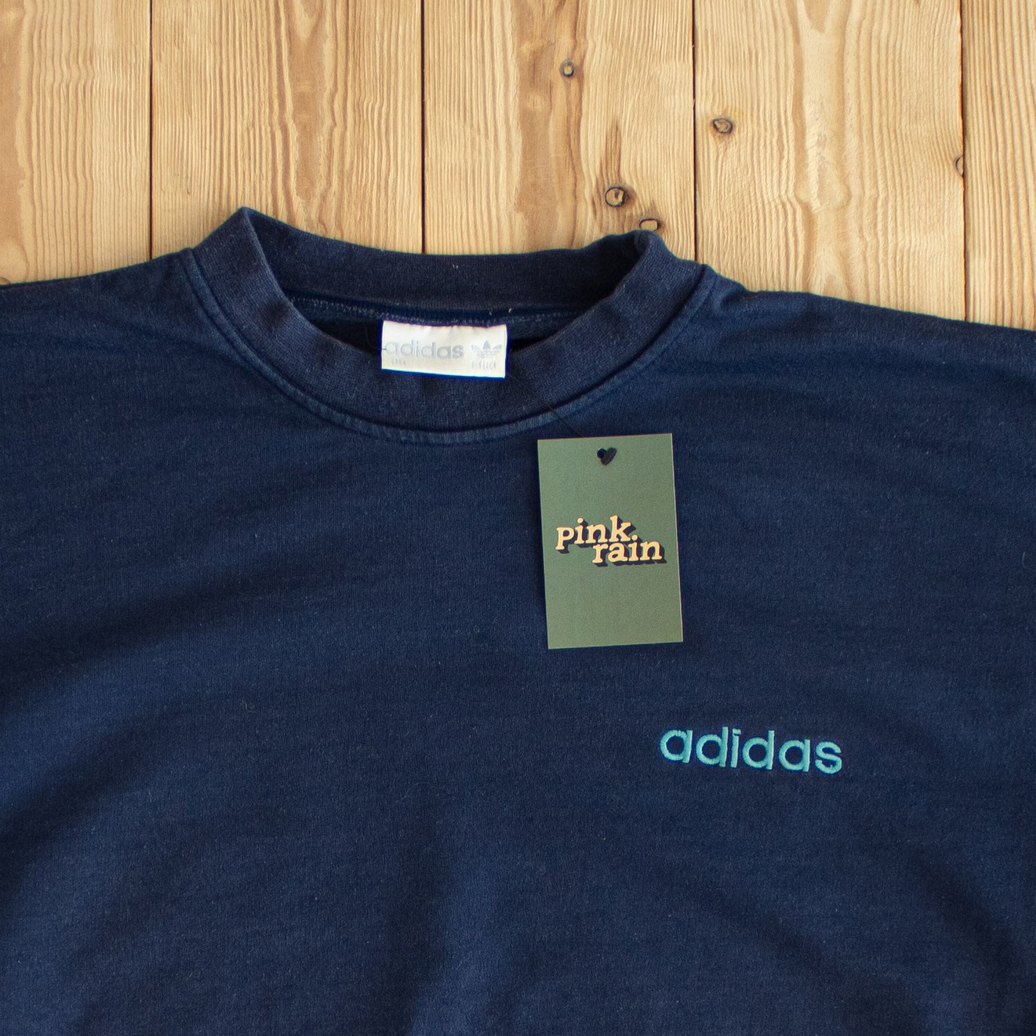 (L) Adidas Vintage Essential Embroidered Sweatshirt Blue