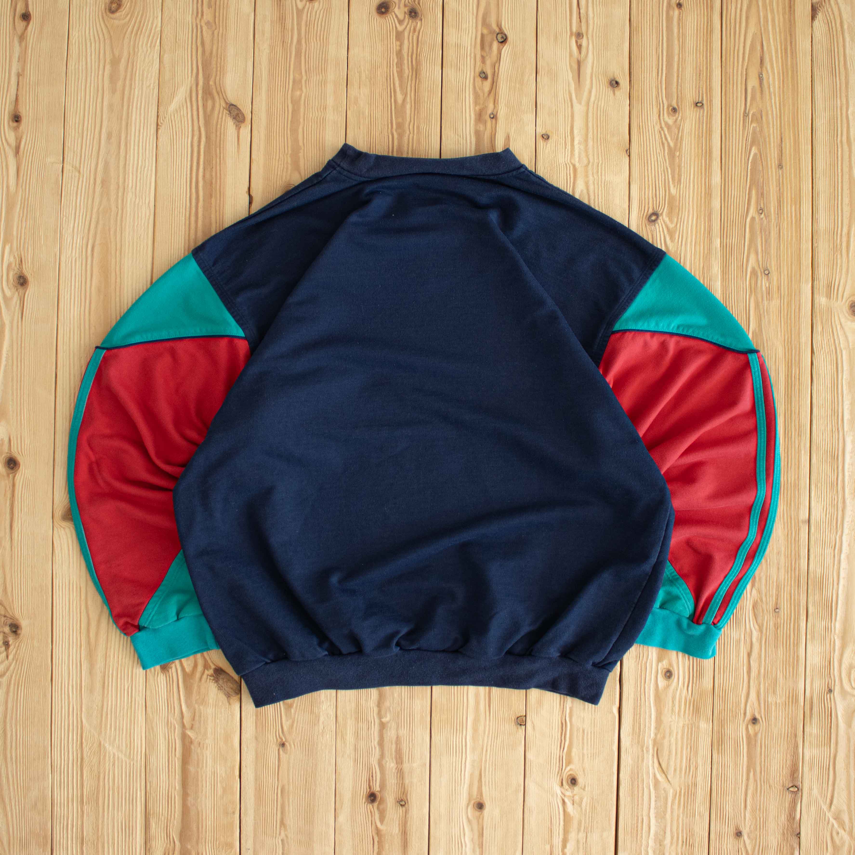 (L) Adidas Vintage Essential Embroidered Sweatshirt Blue