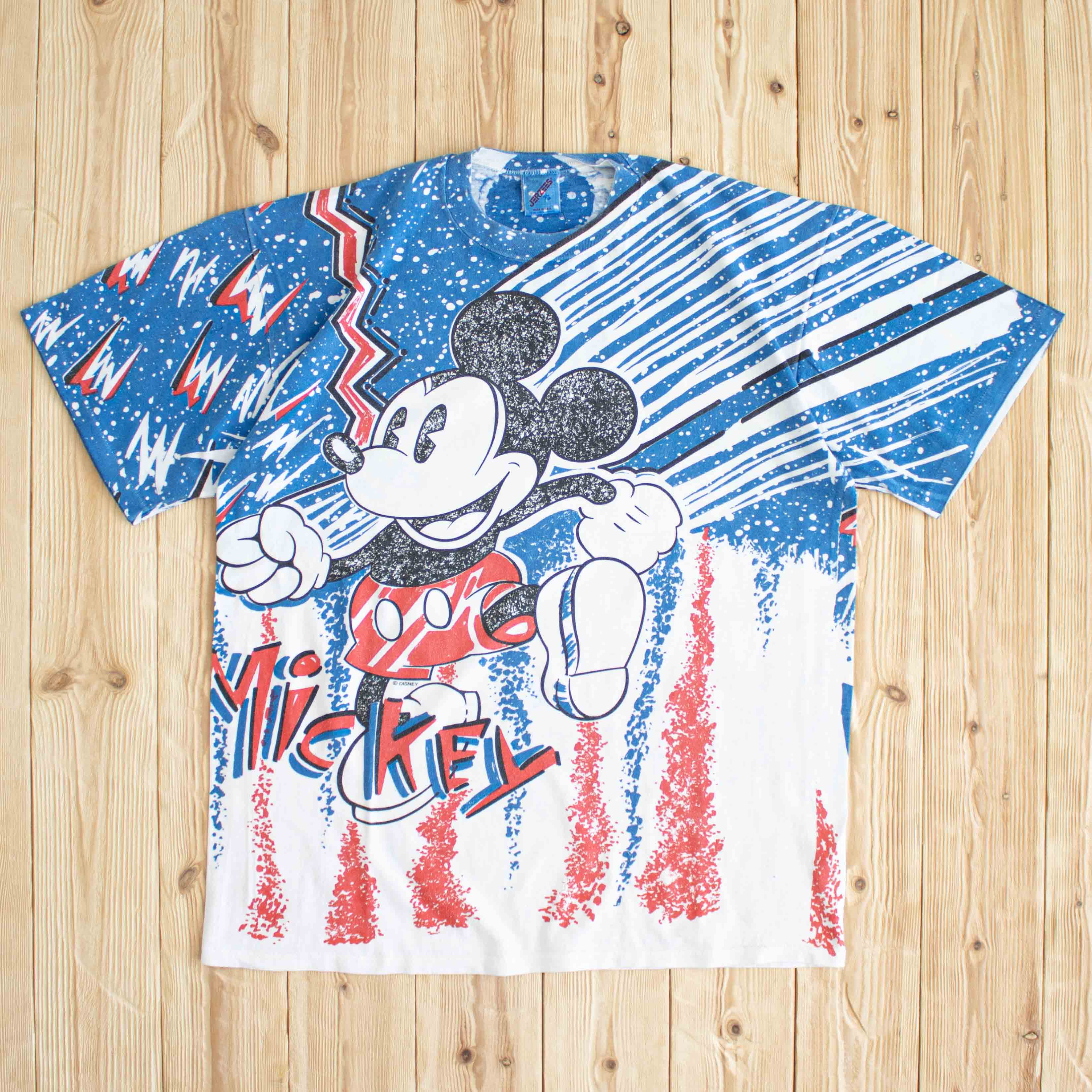 (M) Vintage Mickey All-Over Print T-Shirt