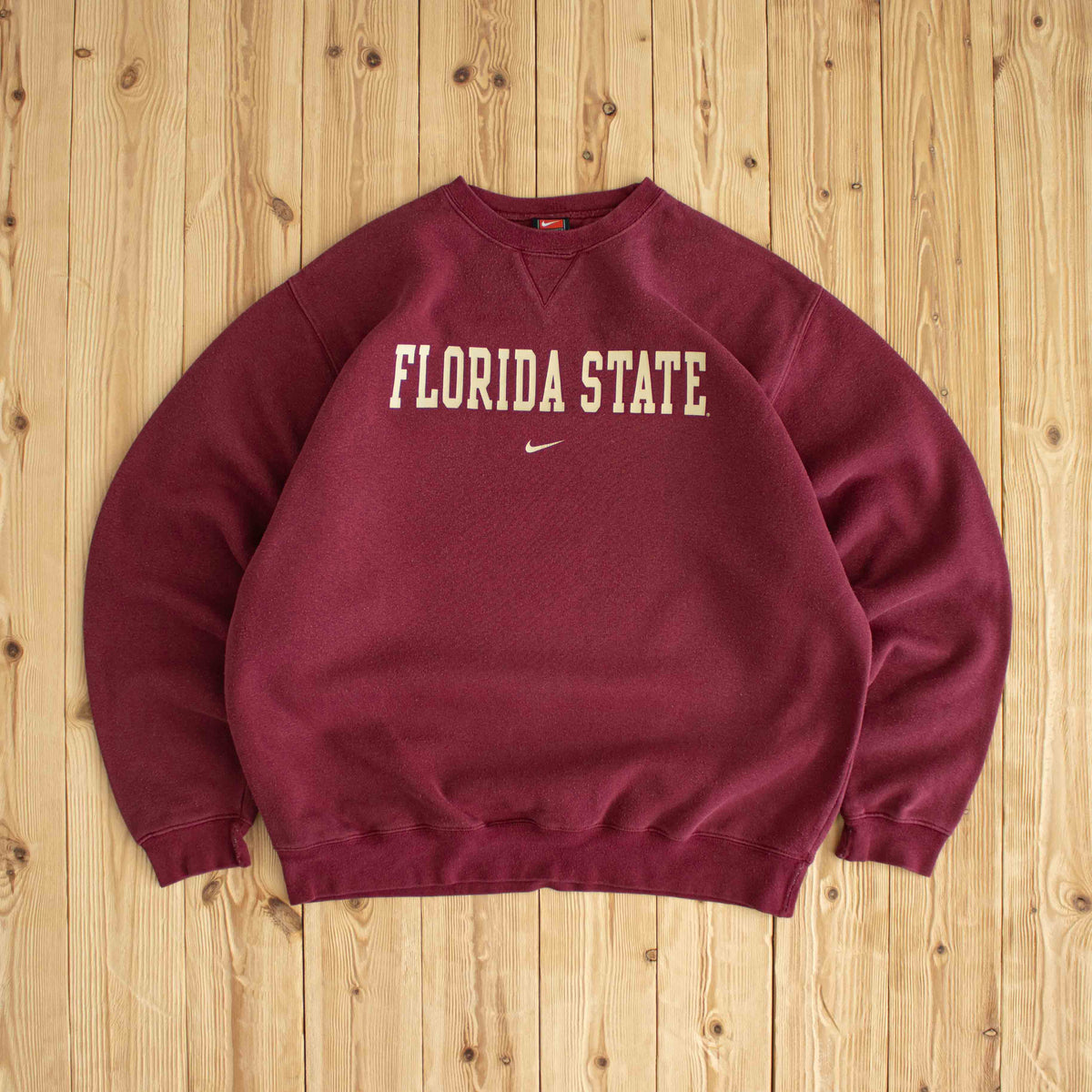 (L) Nike Team Florida State Vintage Sweatshirt Red Burgundy