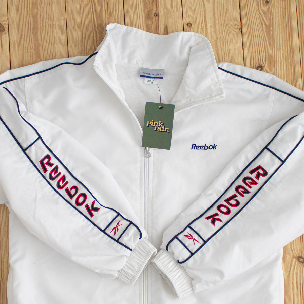 (S) Reebok Vintage Embroidered Jacket White