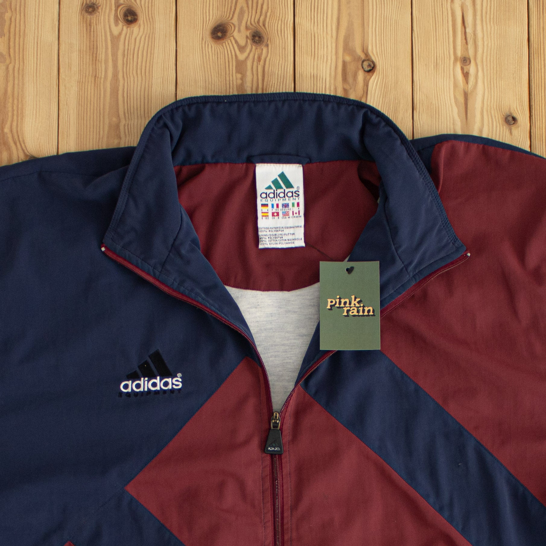 (L) Adidas Equipment Vintage Embroidered Jacket Red Blue