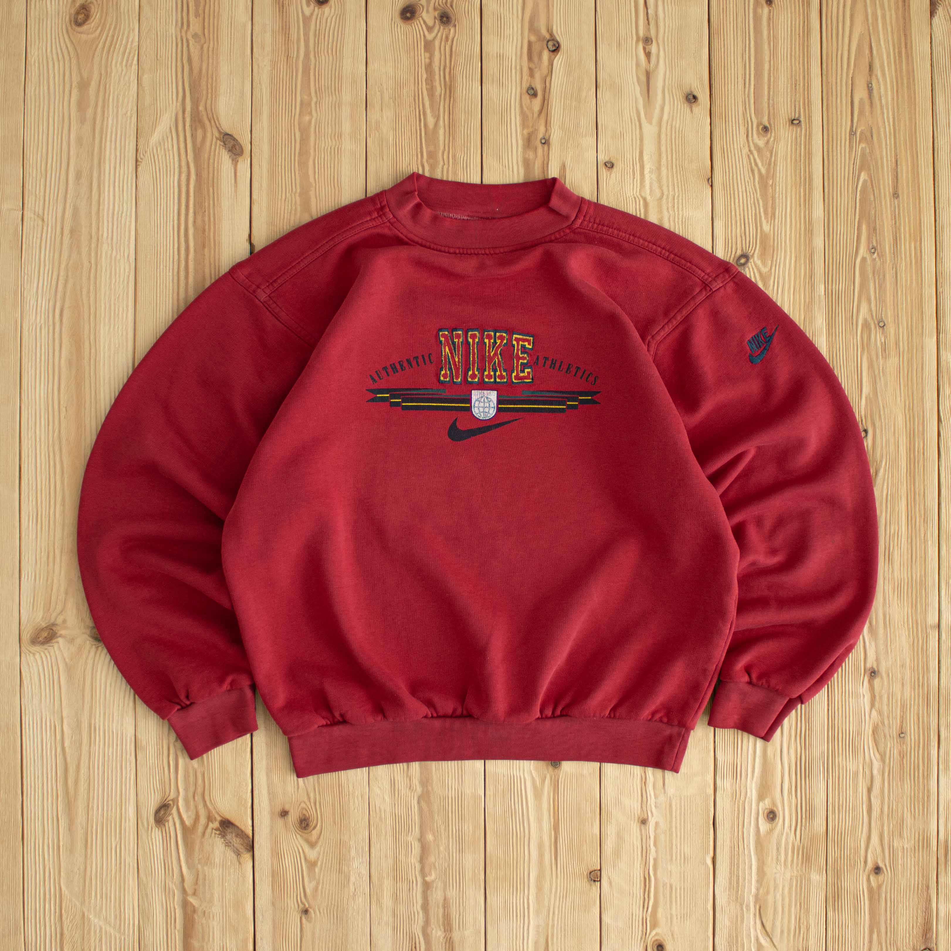 (S) Nike Authentic Athletics Vintage Embroidered Sweatshirt Red