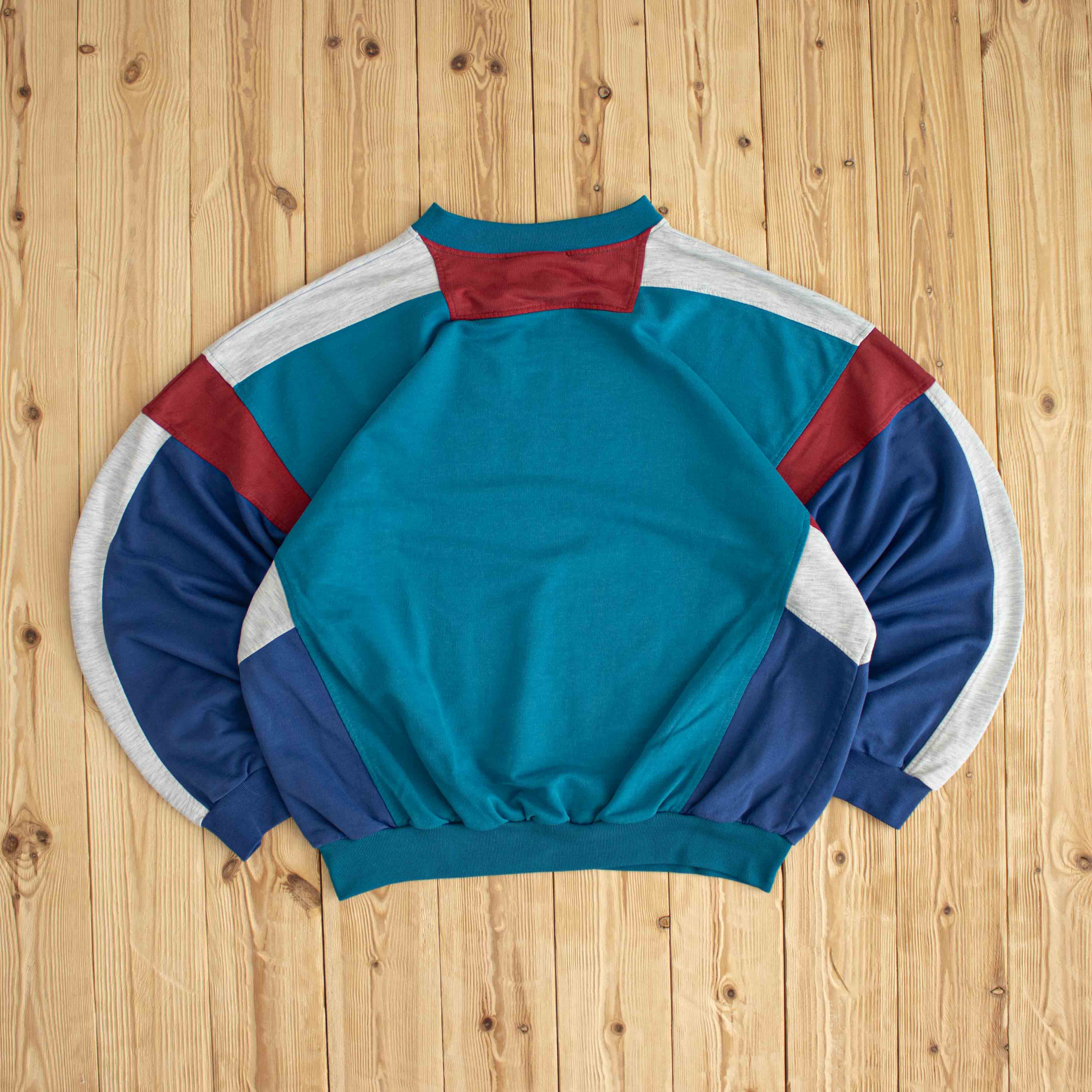 (L) Adidas Vintage Embroidered Sweatshirt Blue