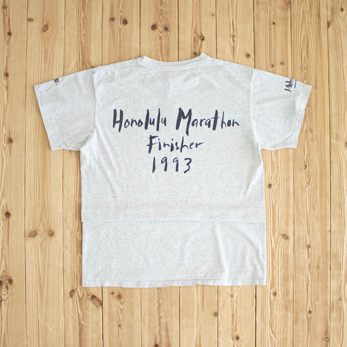 (M) 1993 Nike Honolulu Marathon Finisher Vintage T-Shirt Gray