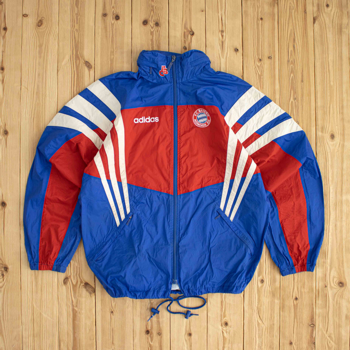 (L) Adidas F.C. Bayern München Vintage Shell Jacket Blue