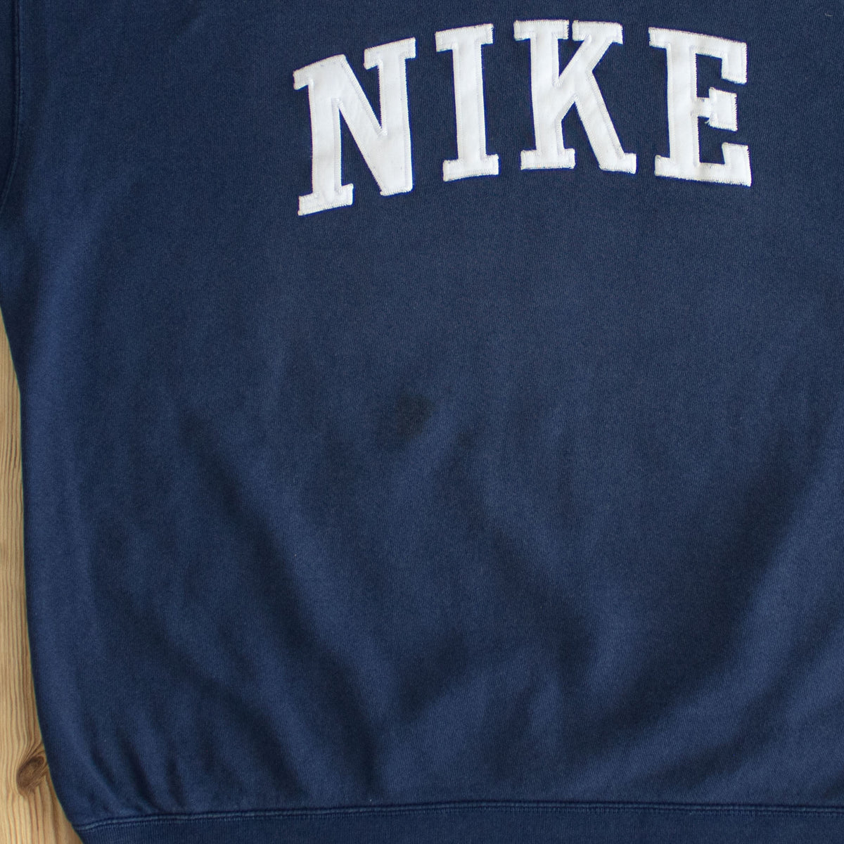 (XL) Nike Spell Out Vintage Embroidered Sweatshirt Blue