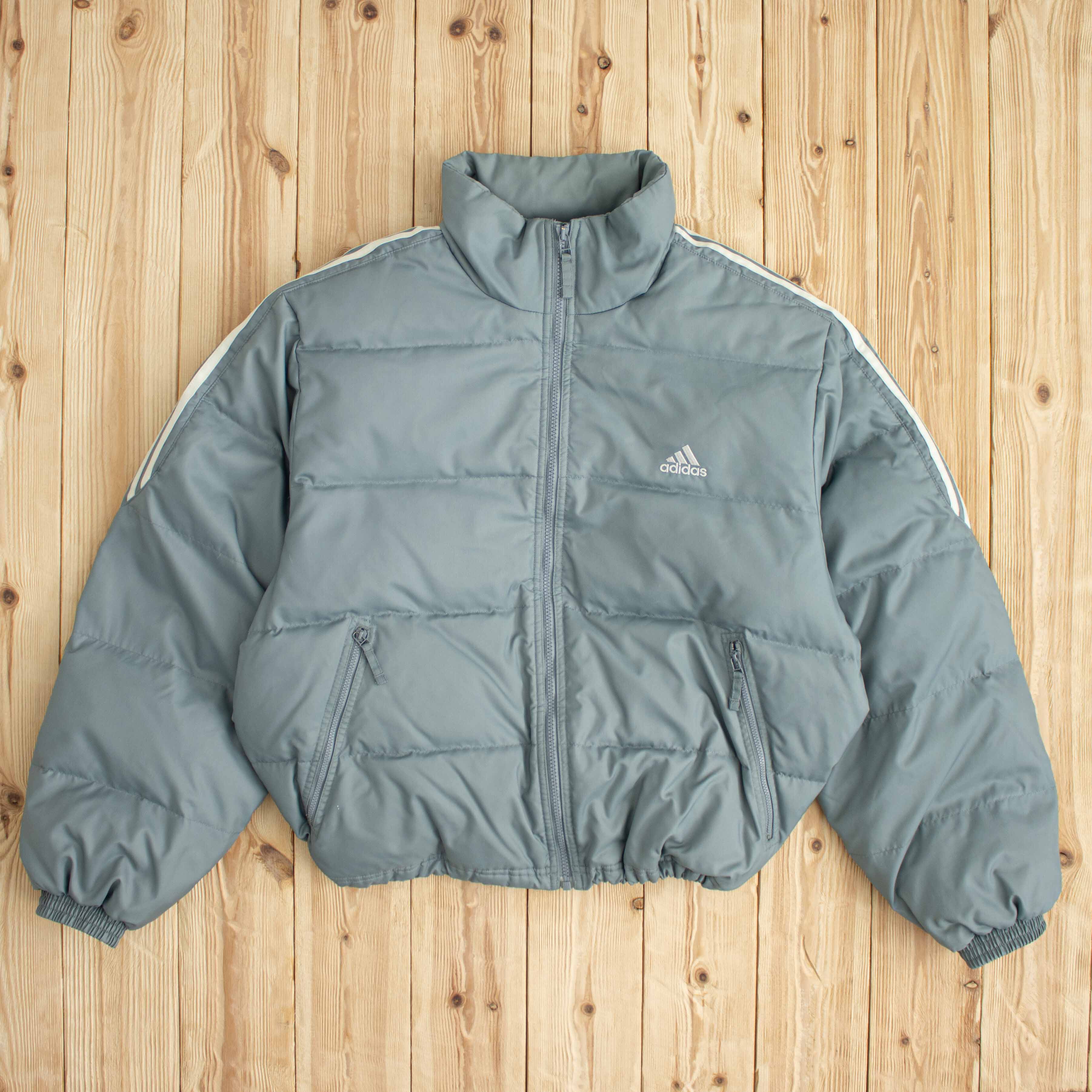 (M) Vintage Adidas Essential Embroidered Puffer Jacket