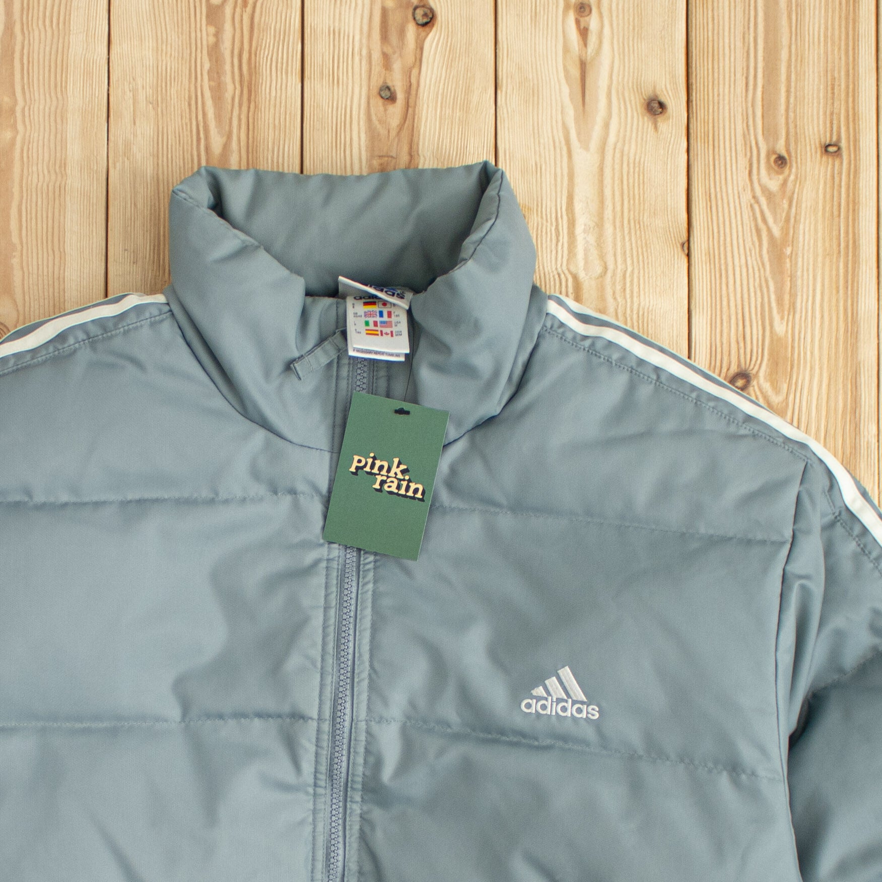 (M) Vintage Adidas Essential Embroidered Puffer Jacket