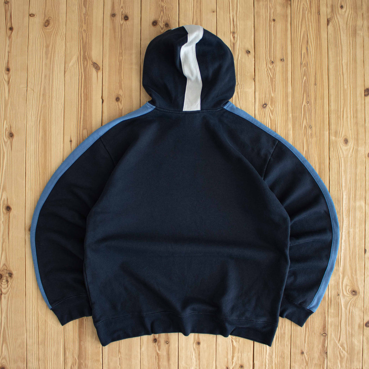 (L/XL) Nike Air Vintage Embroidered Hoodie Blue