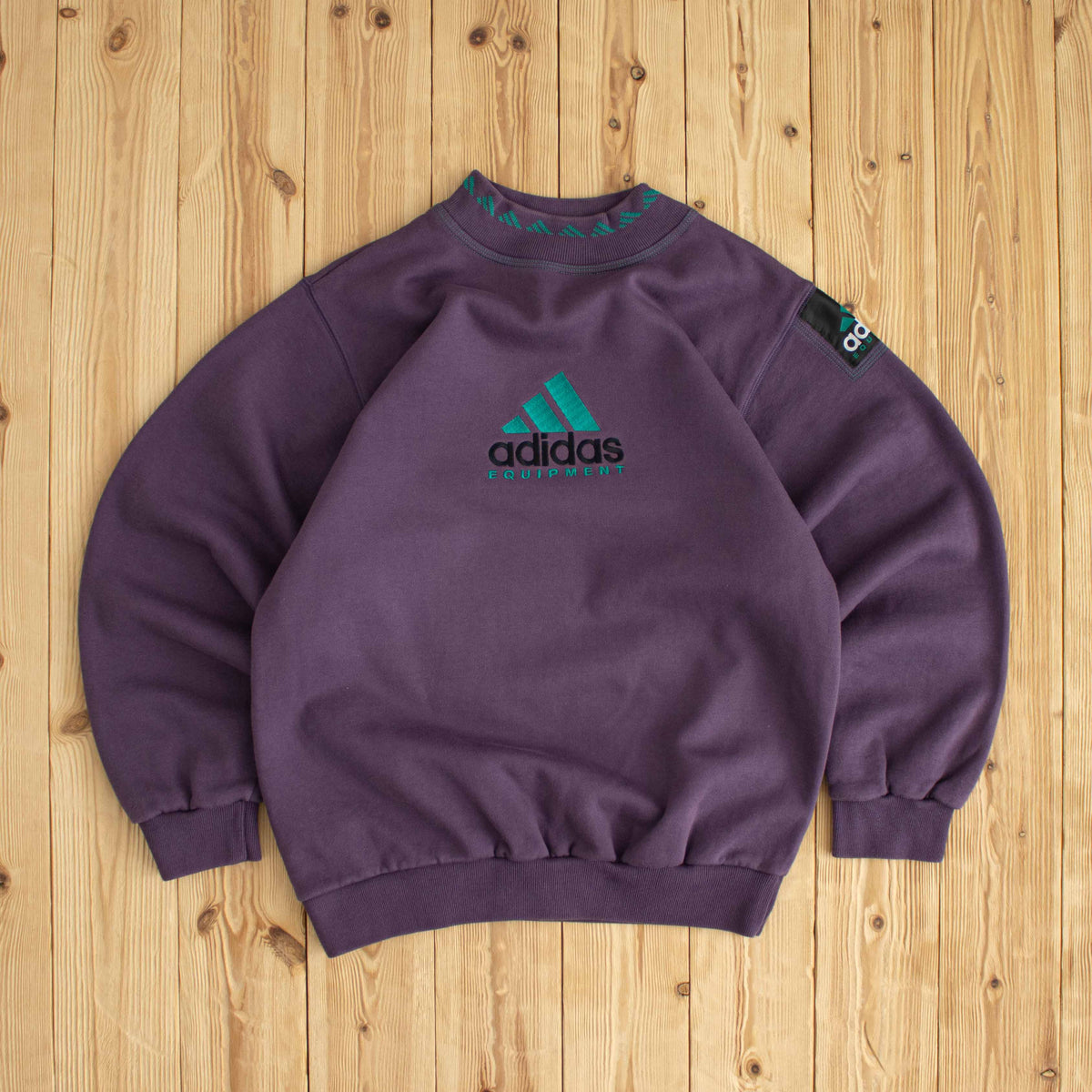 (S/M) Adidas Equipment Vintage Embroidered Sweatshirt Purple