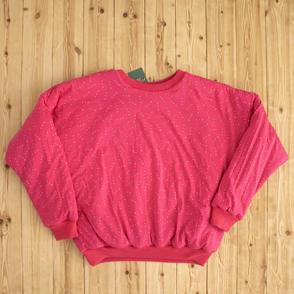 (L/XL) Adidas Take Off 'No Rats' Vintage Puff Sweatshirt Green Pink
