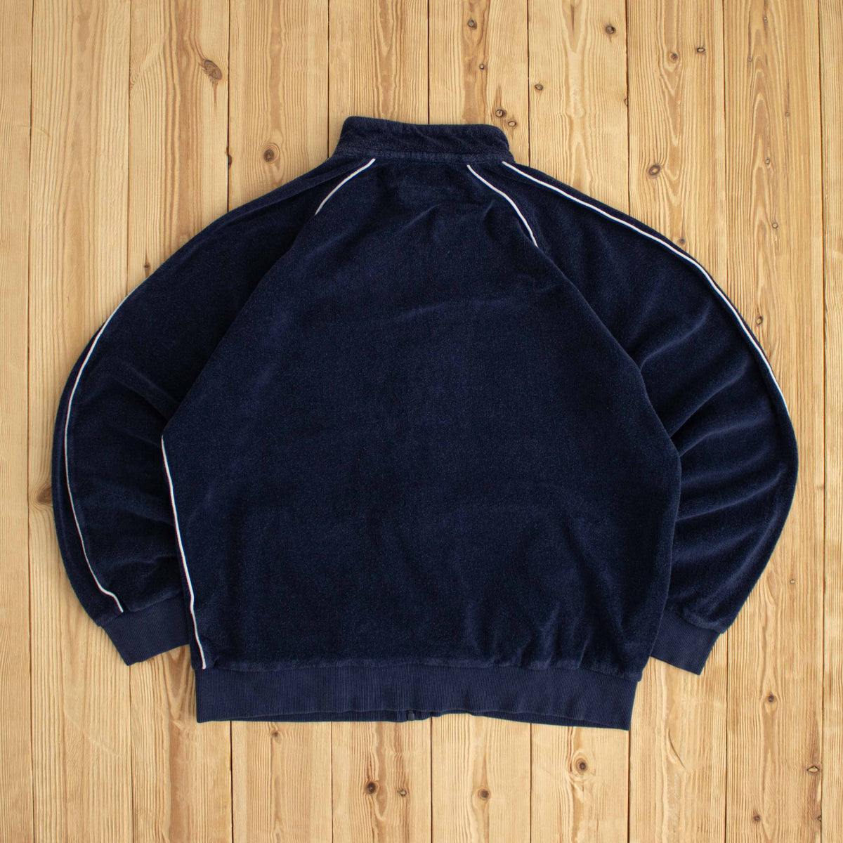 (M) Fila Vintage Embroidered Full-Zip Sweatshirt Blue