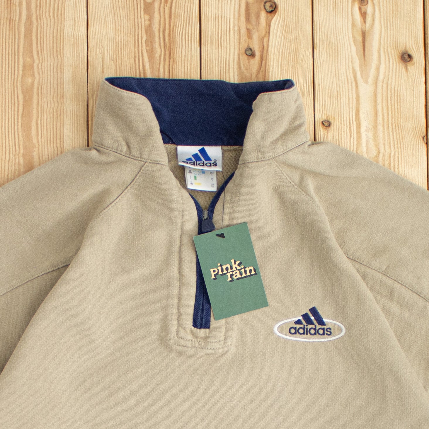 (M) Vintage Adidas Embroidered Quarter-Zip Sweatshirt