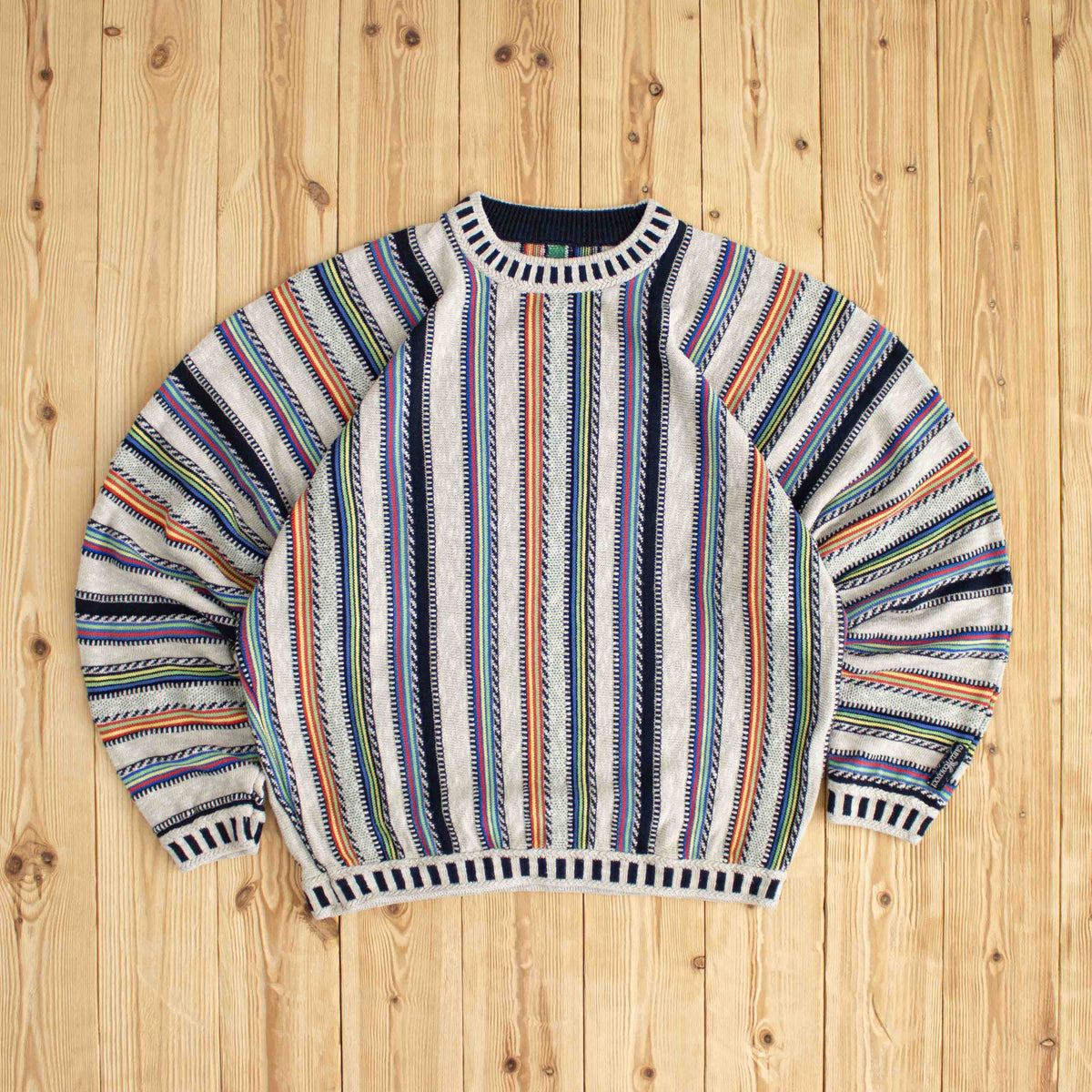 (M) Carlo Colucci Vintage Striped Sweater Beige