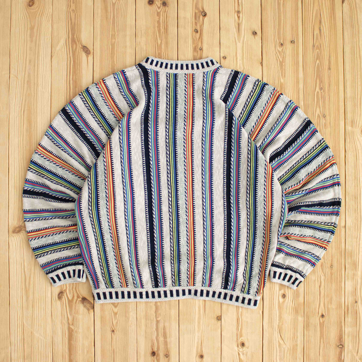 (M) Carlo Colucci Vintage Striped Sweater Beige