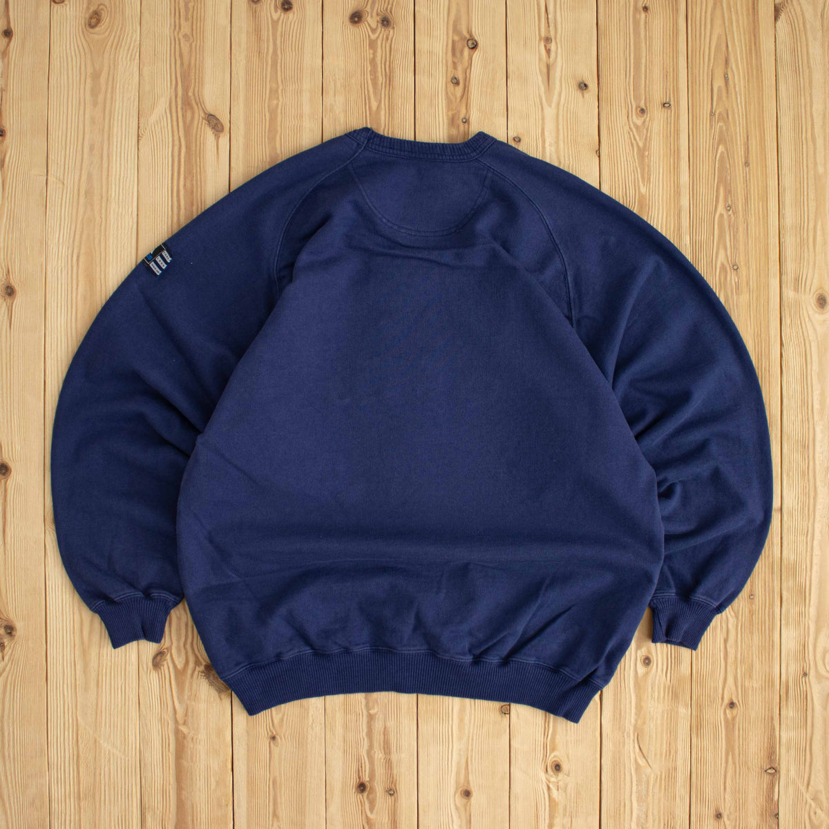 (L/XL) Adidas Vintage Embroidered Sweatshirt Blue
