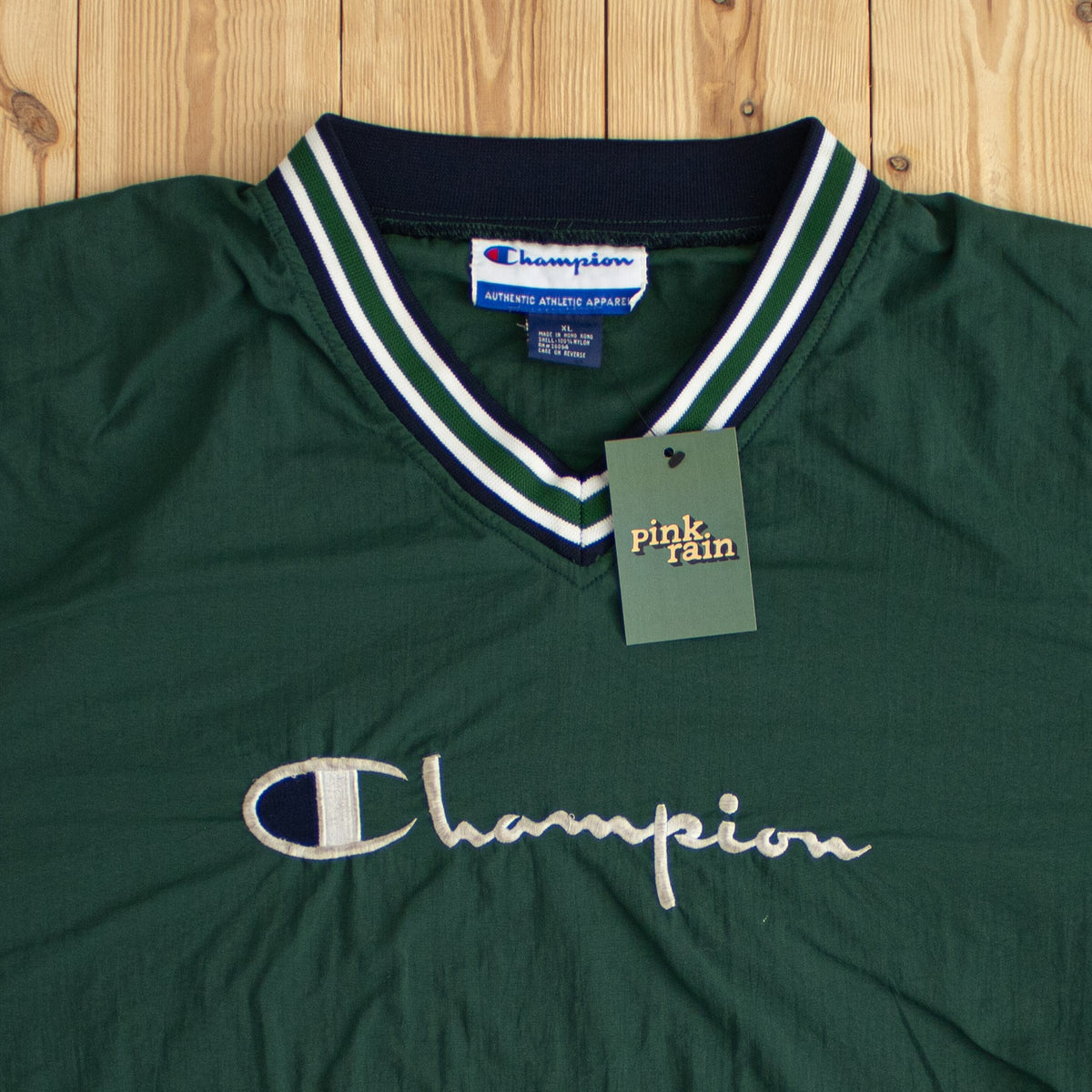 (XL) Champion Vintage Embroidered Windbreaker Green