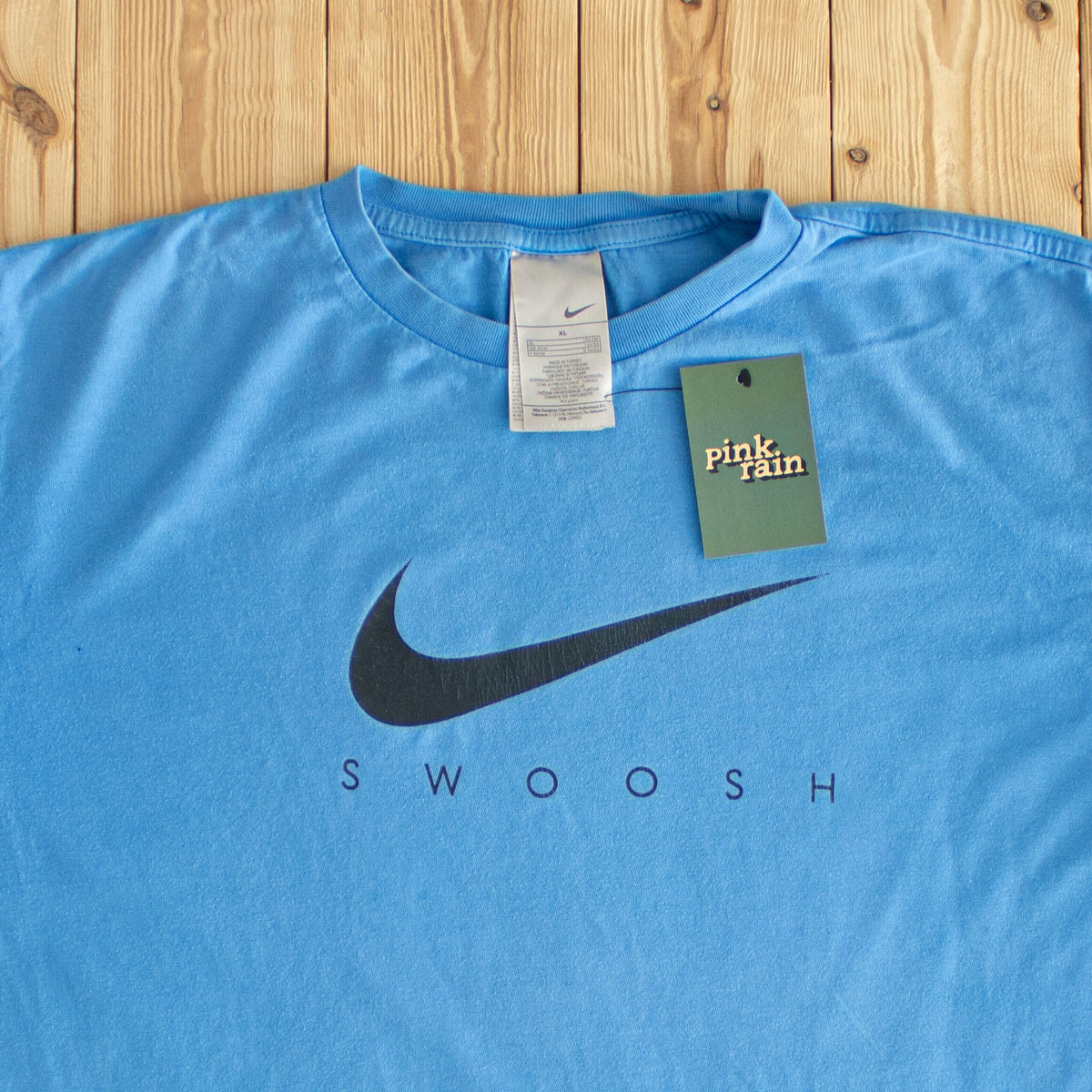 (XL) Nike Swoosh Vintage T-Shirt Blue