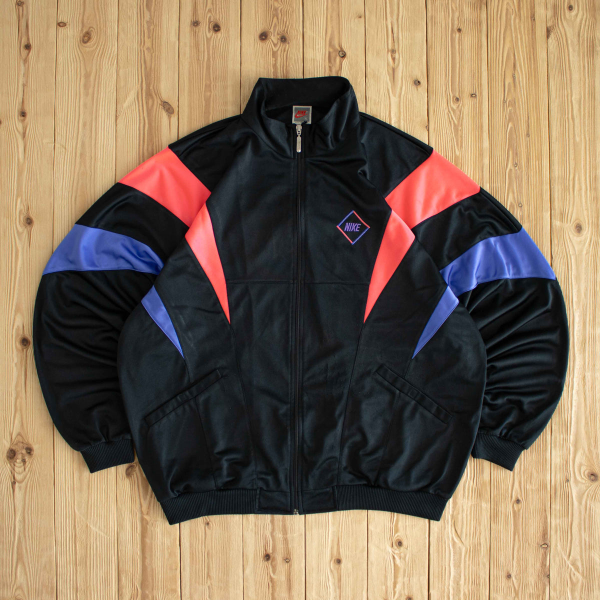 (XL) Nike Sport Vintage Embroidered Full-Zip Sweatshirt Black