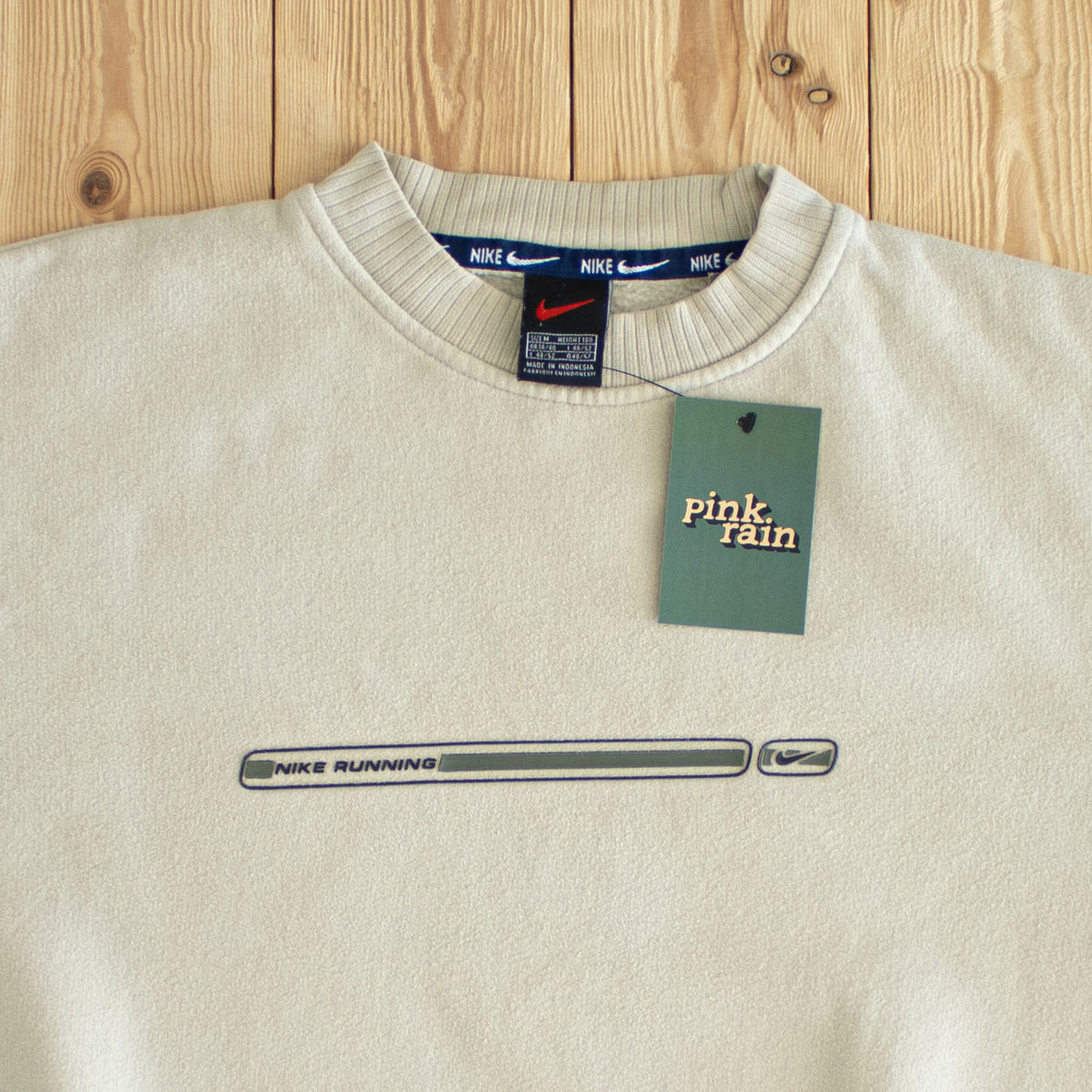 (M) Nike Running Vintage Sweatshirt Beige