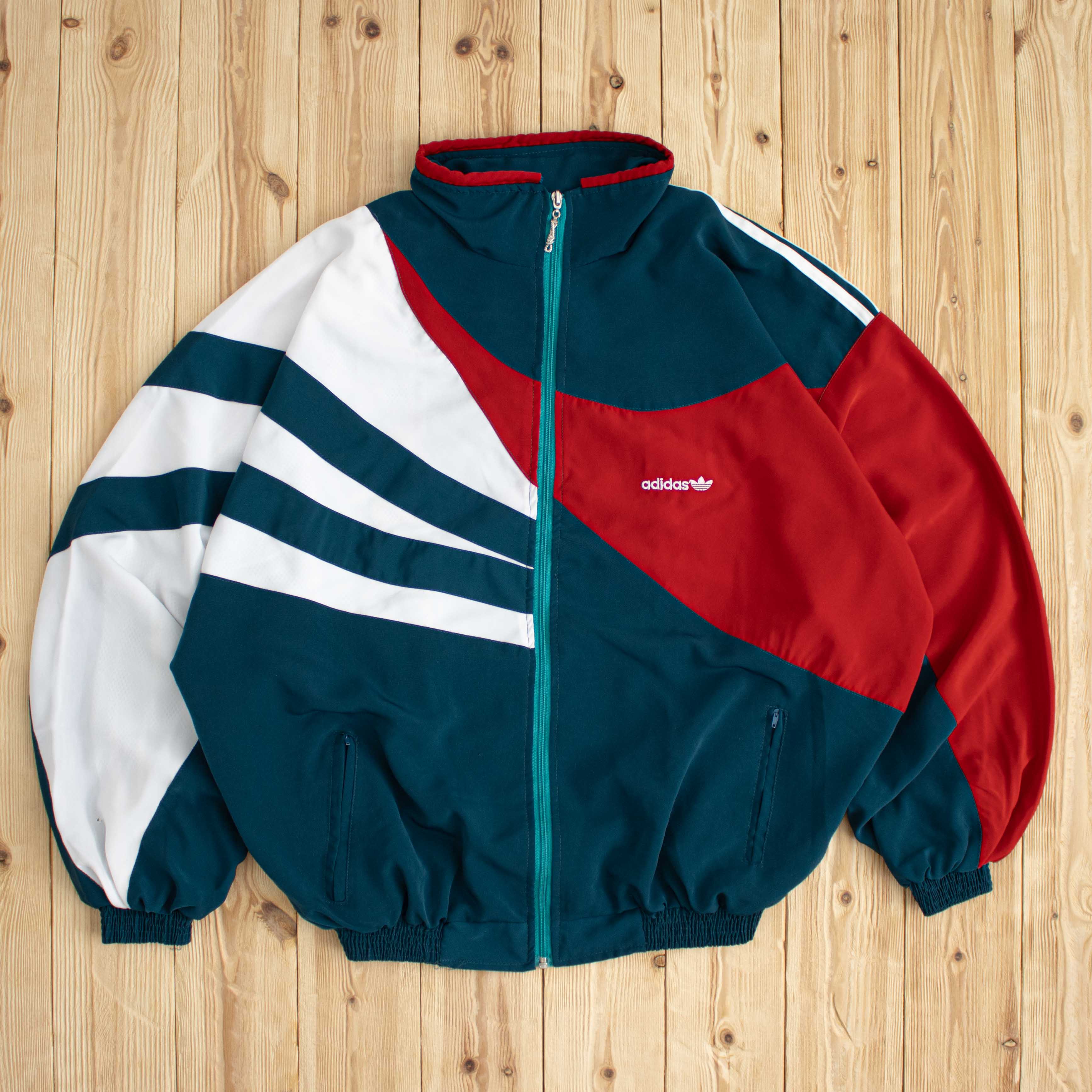 (XL) Vintage Adidas Embroidered Jacket