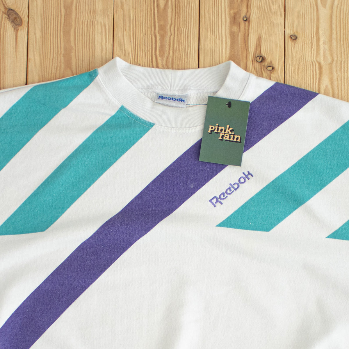 (M) Reebok Vintage Embroidered Sweatshirt White