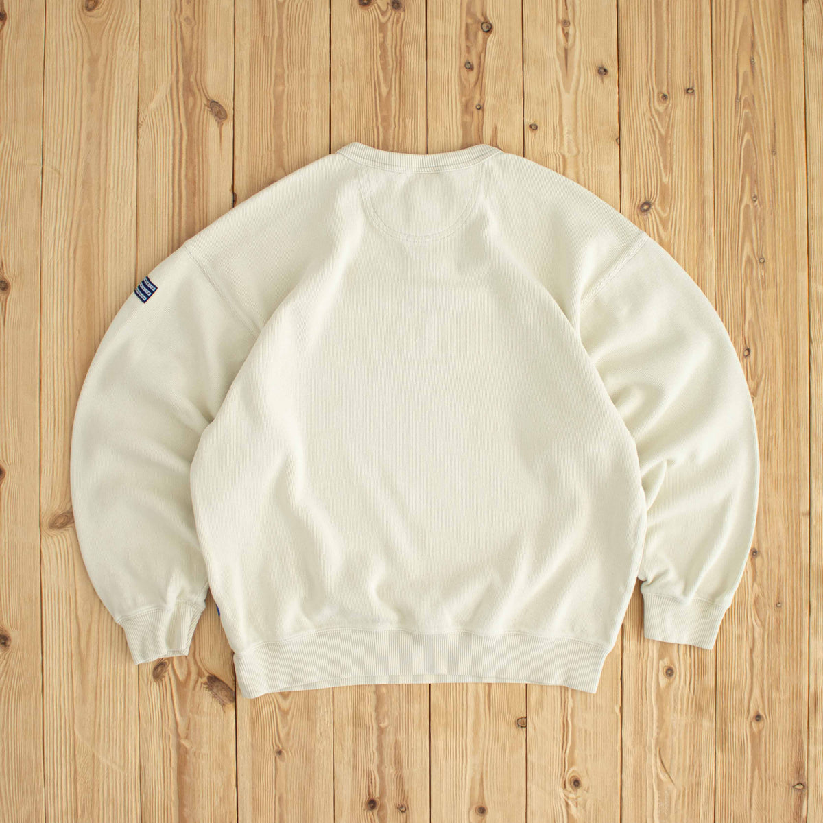 (S/M) Adidas Logo Vintage Embroidered Sweatshirt Beige