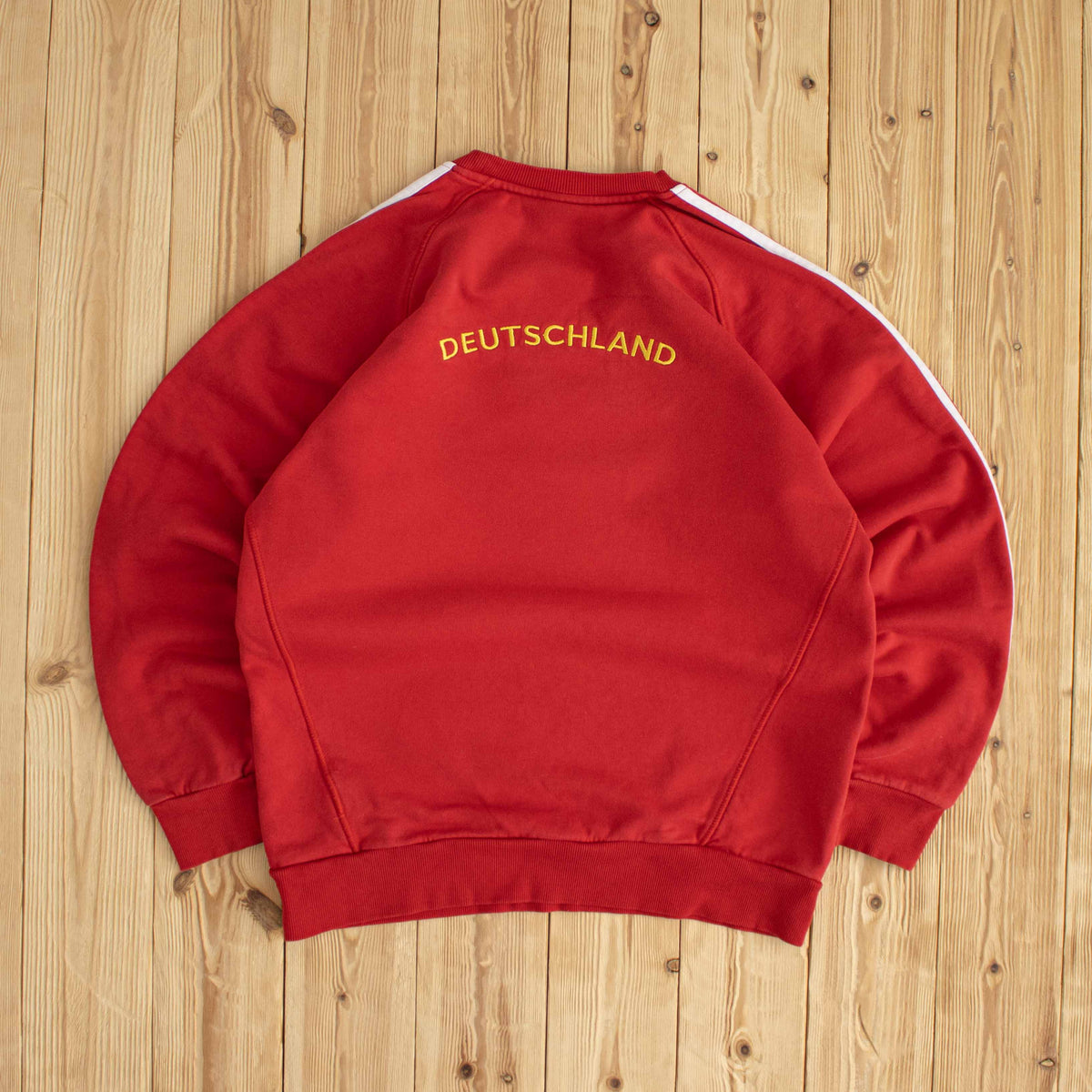 (M) Adidas Deutschland Vintage Embroidered Sweatshirt Red