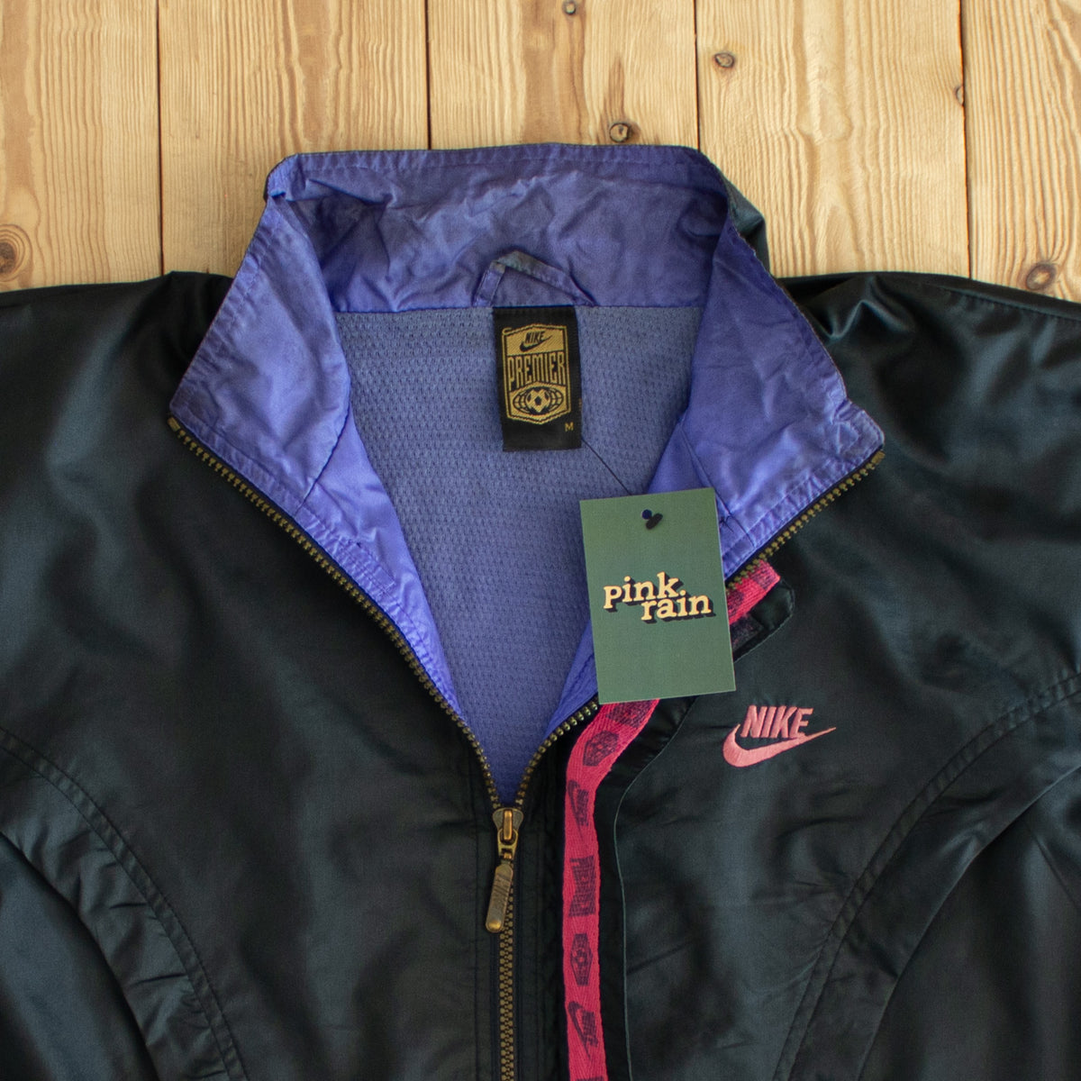 (M/L) Nike Premier Vintage Embroidered Jacket Black