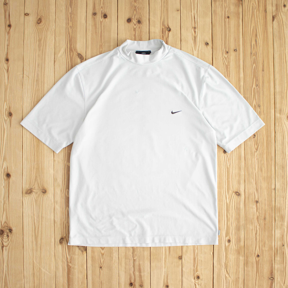 (M/L) Nike Golf Dri-Fit Vintage Essential Embroidered T-Shirt White Blue