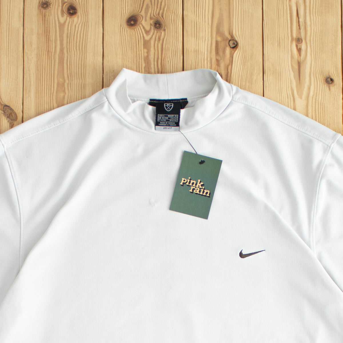 (M/L) Nike Golf Dri-Fit Vintage Essential Embroidered T-Shirt White Blue