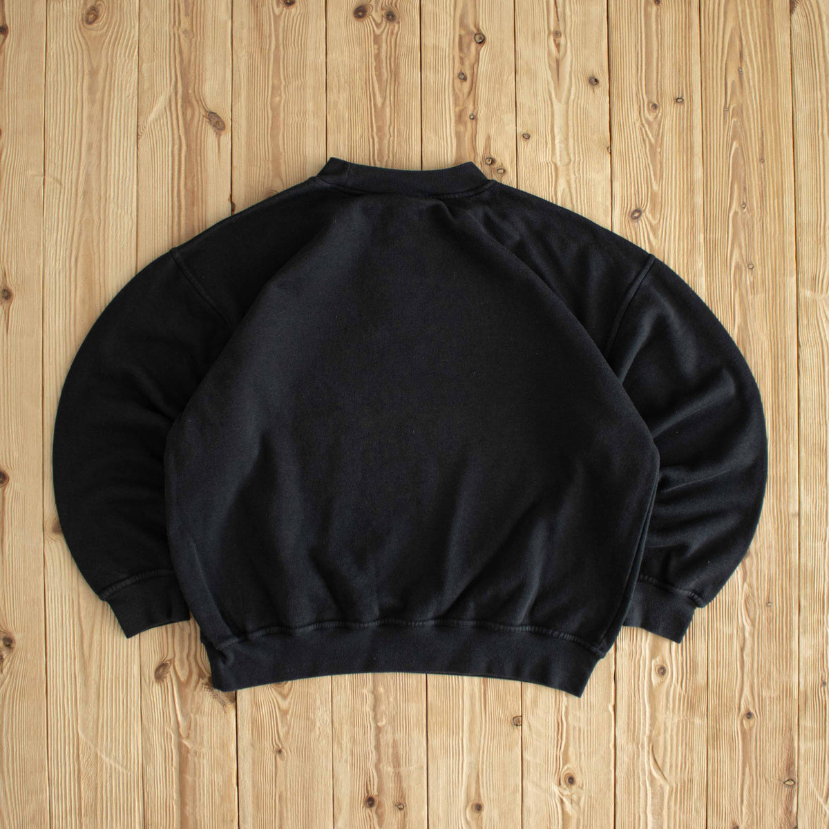 (M) Adidas Logo Vintage Embroidered Sweatshirt Black