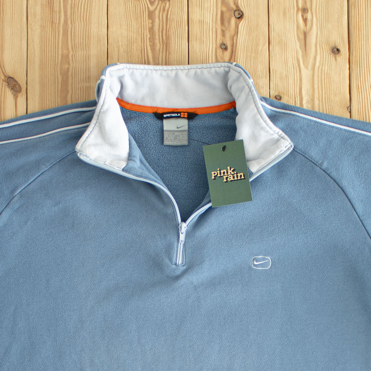 (XL) Nike SPRTSDLX Vintage Embroidered Quarter-Zip Blue