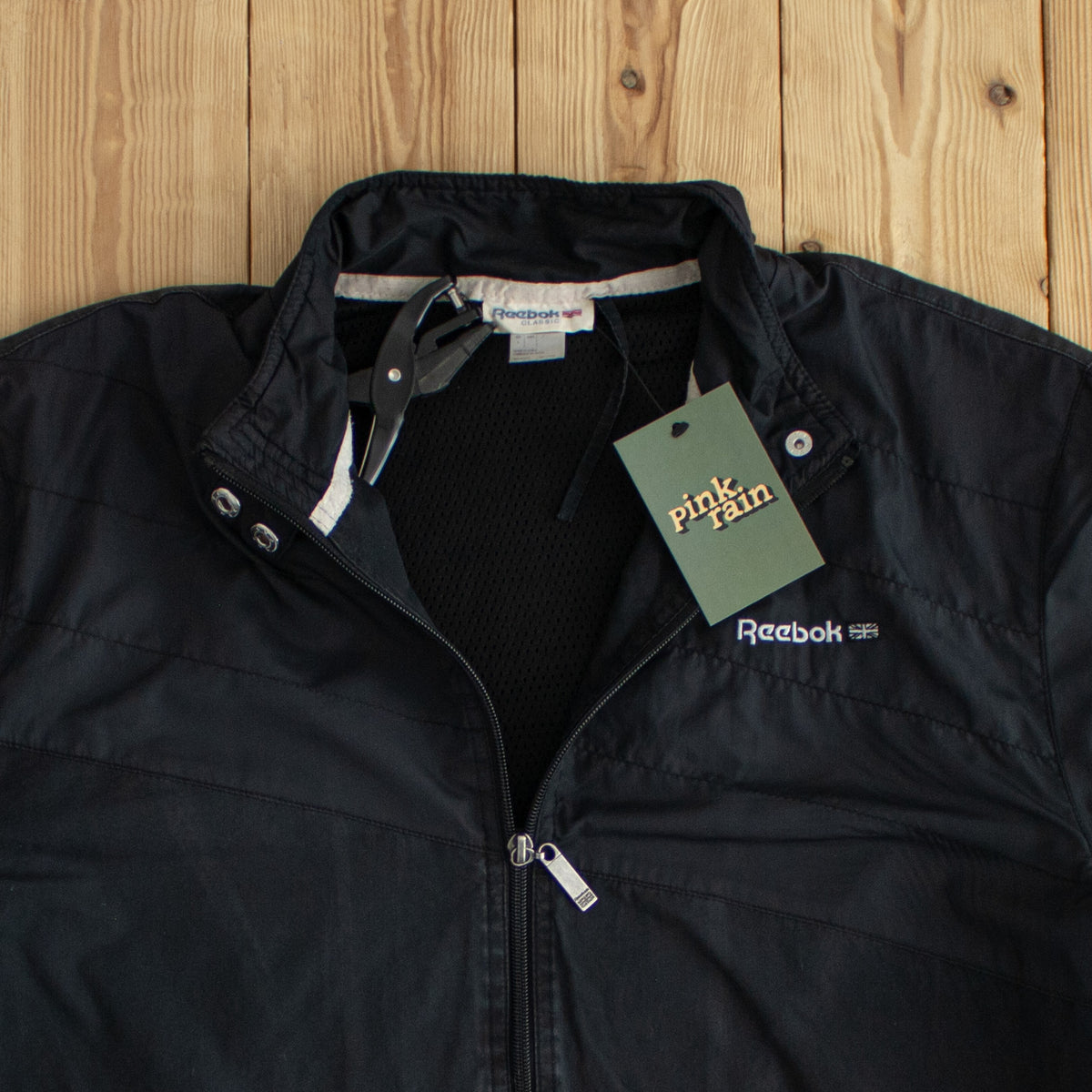 (L) Reebok Classic Vintage Embroidered Jacket Black