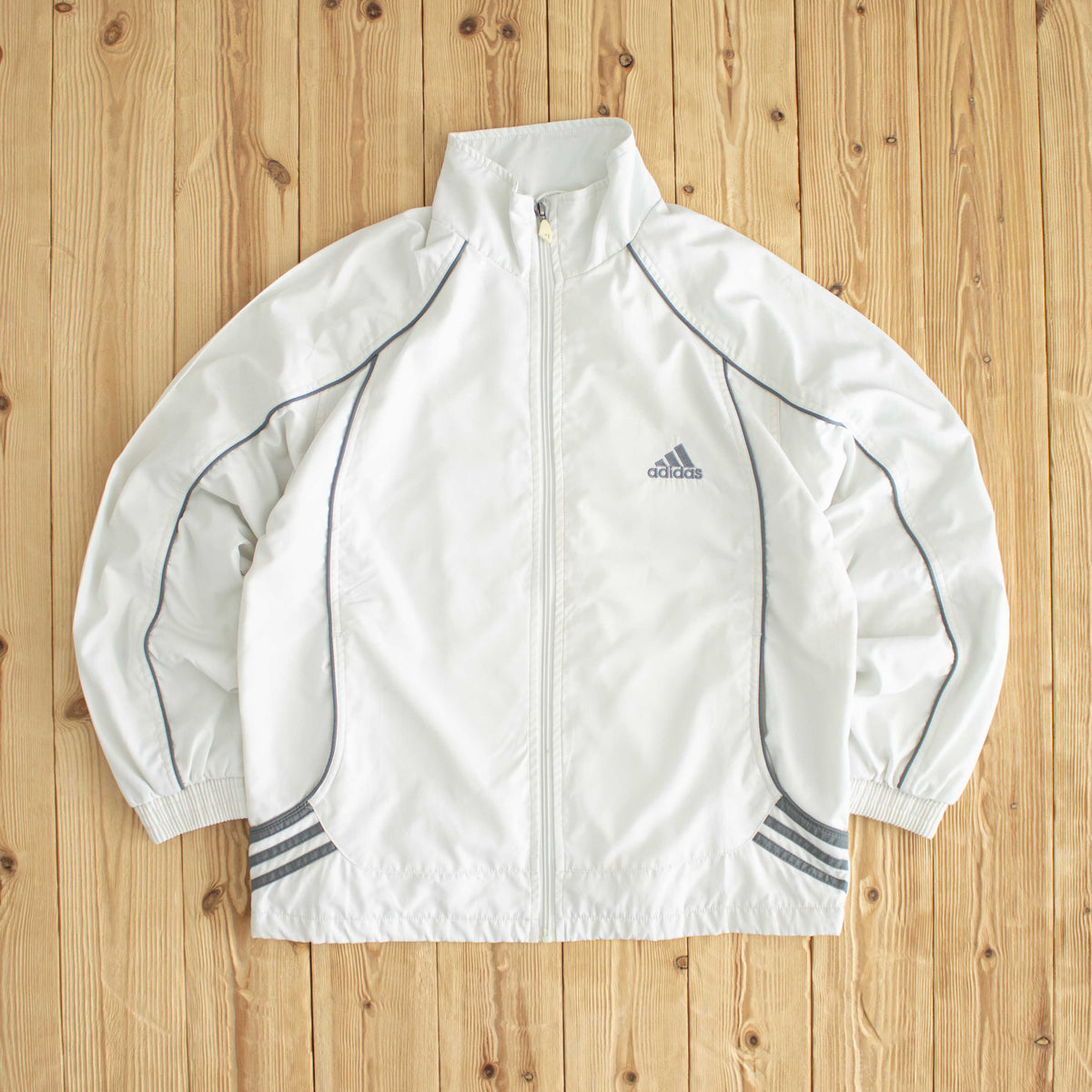 (S/M) Adidas Vintage Essential Embroidered Jacket White