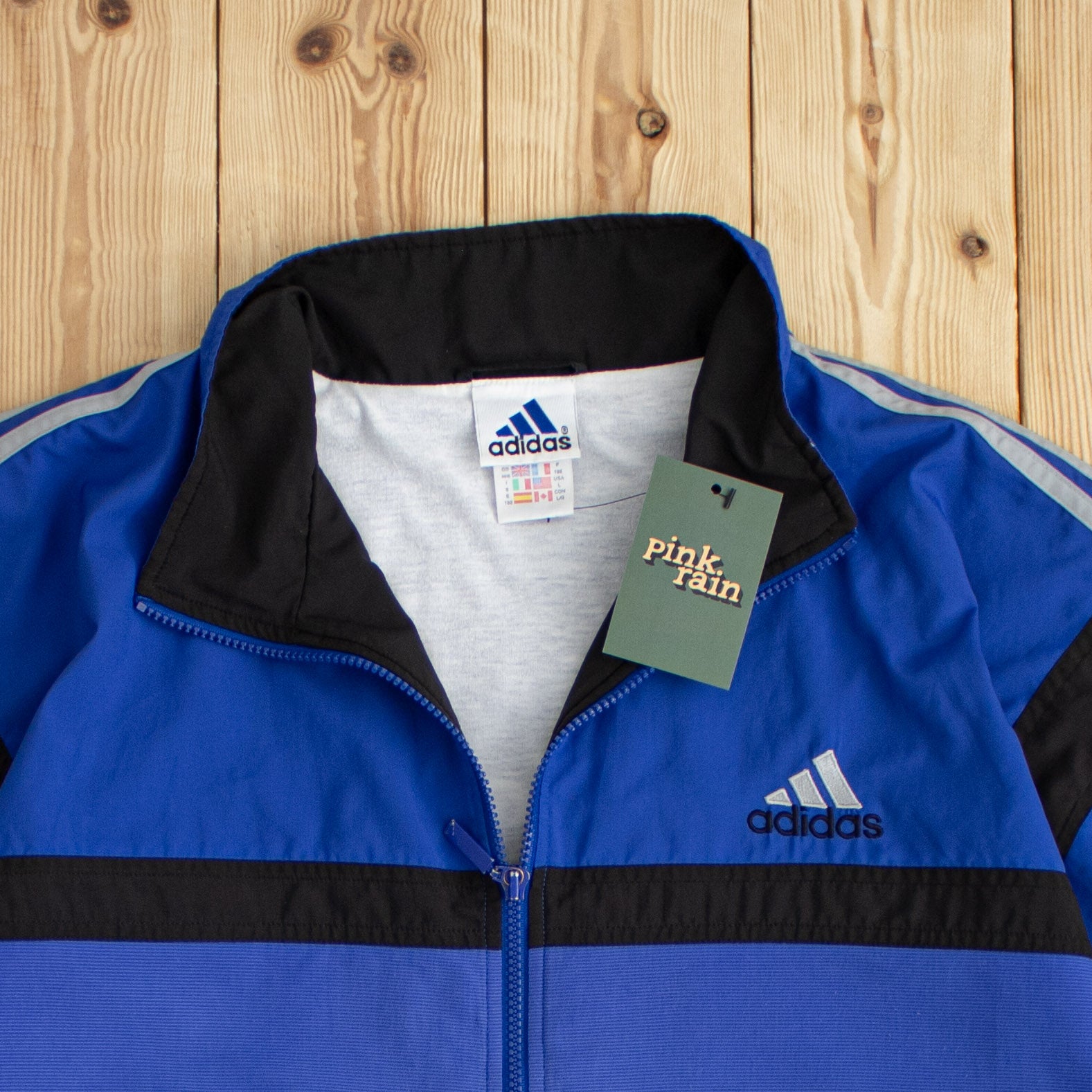 (L/XL) Vintage Adidas Logo Embroidered Jacket