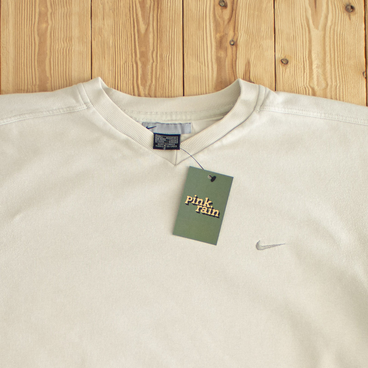 (L) Nike Essential Vintage Embroidered Sweatshirt Beige