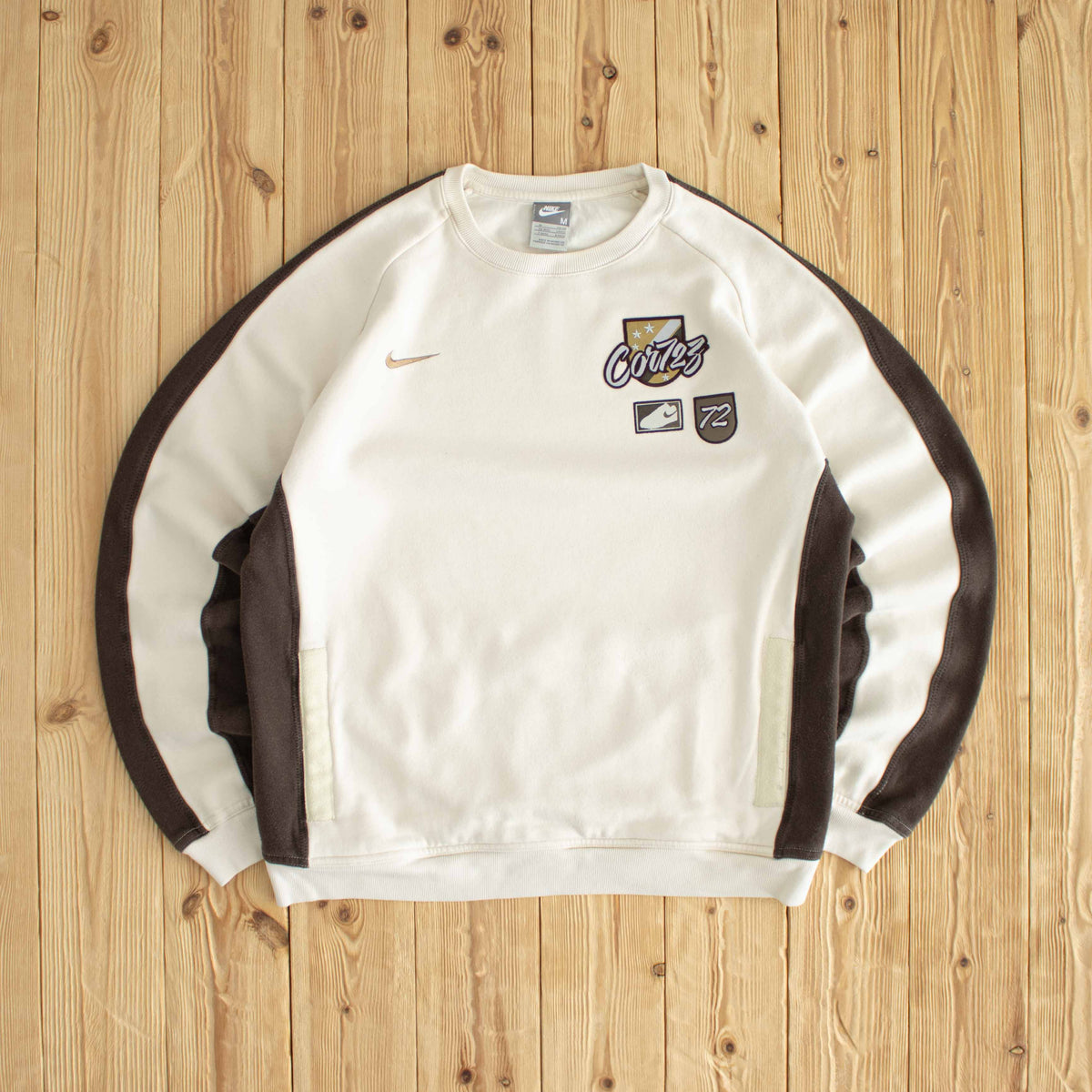 (M) Nike Cortez Vintage Embroidered Sweatshirt Beige