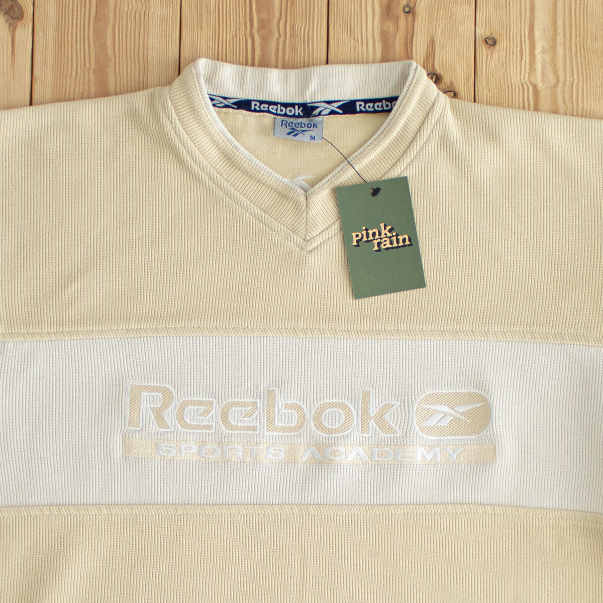 (M) Reebok Sports Academy Vintage Embroidered Sweatshirt Beige