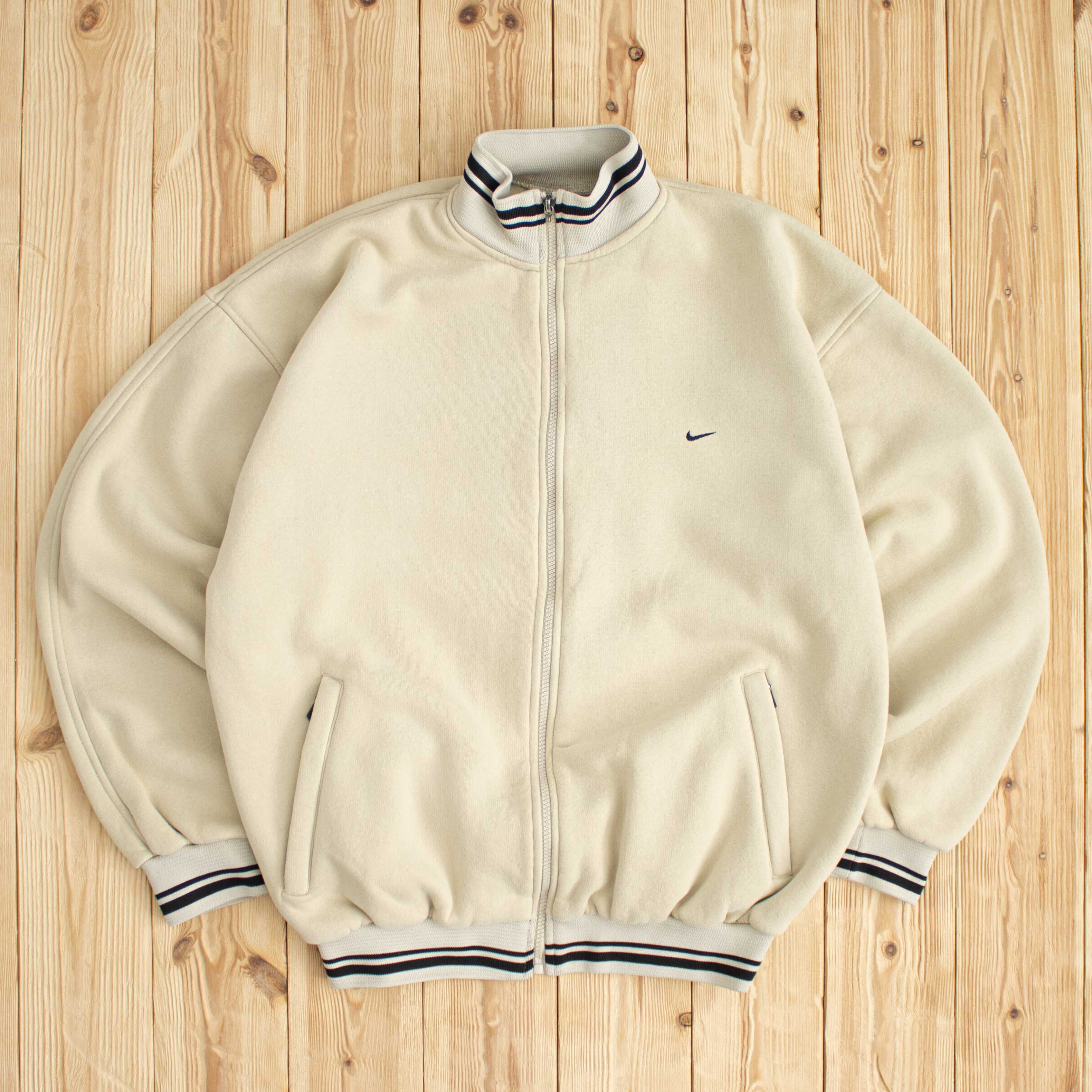 (M/L) Vintage Nike Cortez Embroidered Full-Zip Sweatshirt
