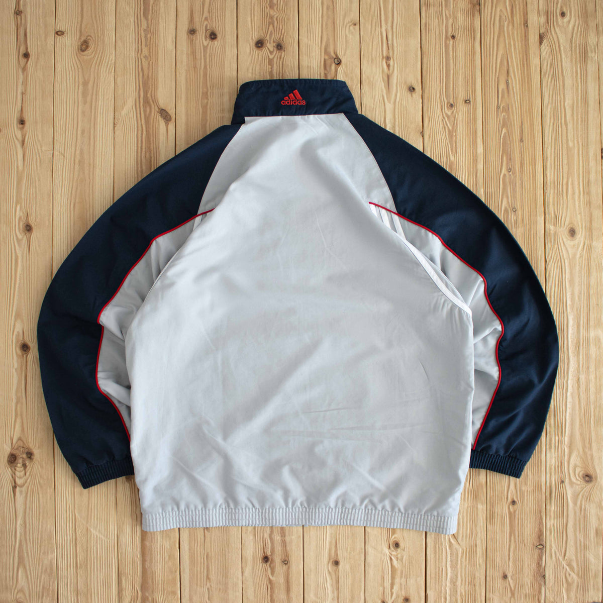 (XL) Adidas Vintage Essential Embroidered Jacket Gray