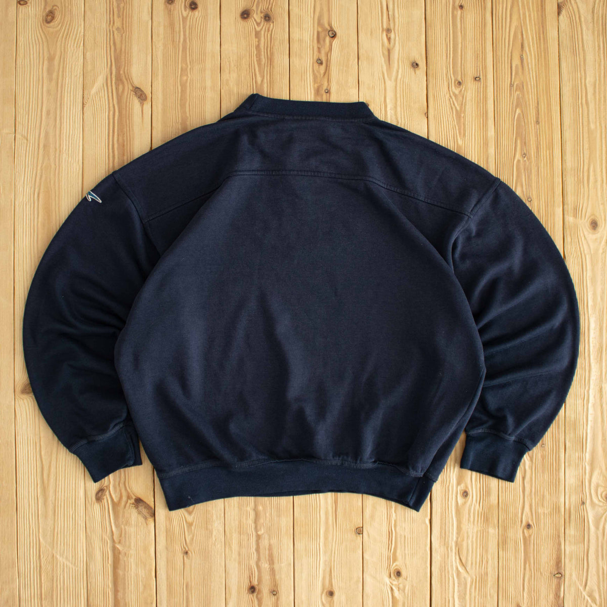 (M/L) Reebok Logo Vintage Embroidered Sweatshirt Blue